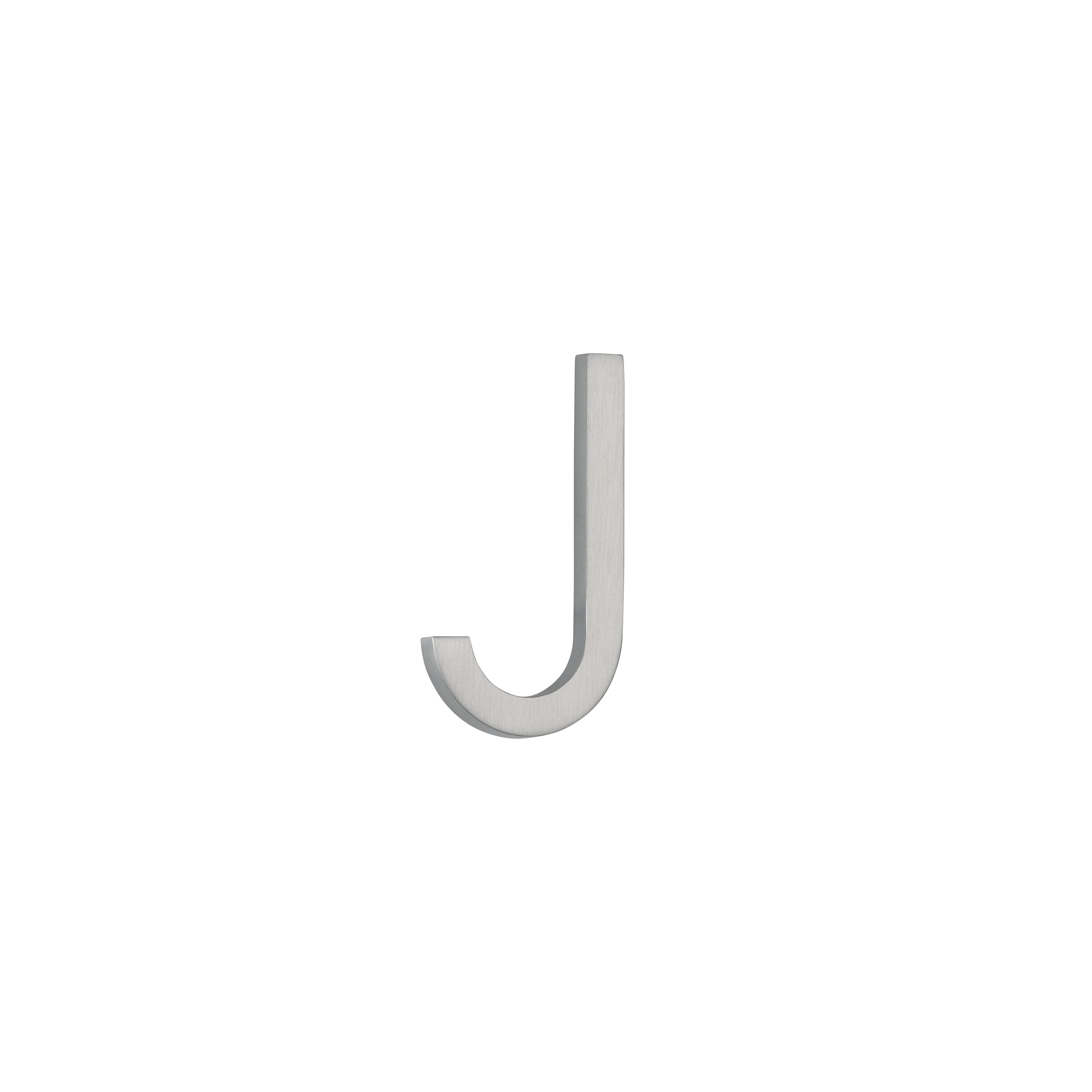 J Letter - 60mm - Stainless Steel