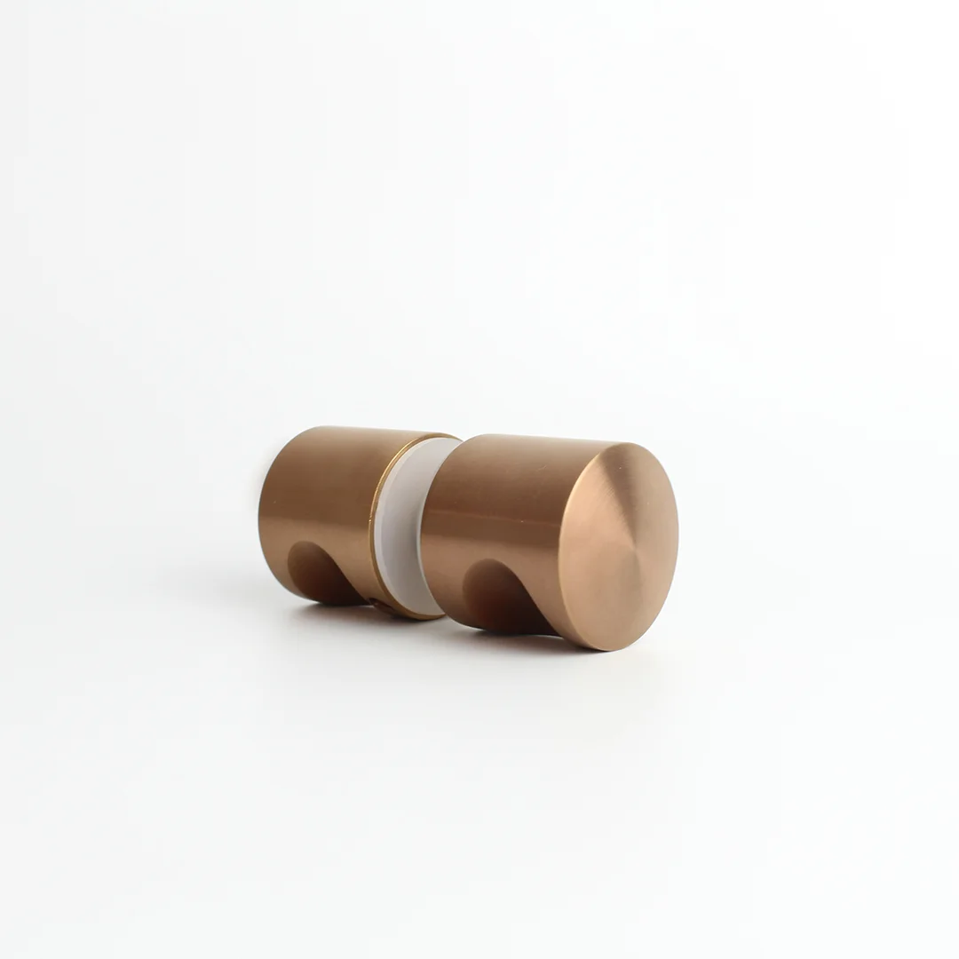 Livio Shower Door Handle - Brushed Copper - Feature