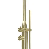 Sola Outdoor Shower Set Mixers BrushedBrass