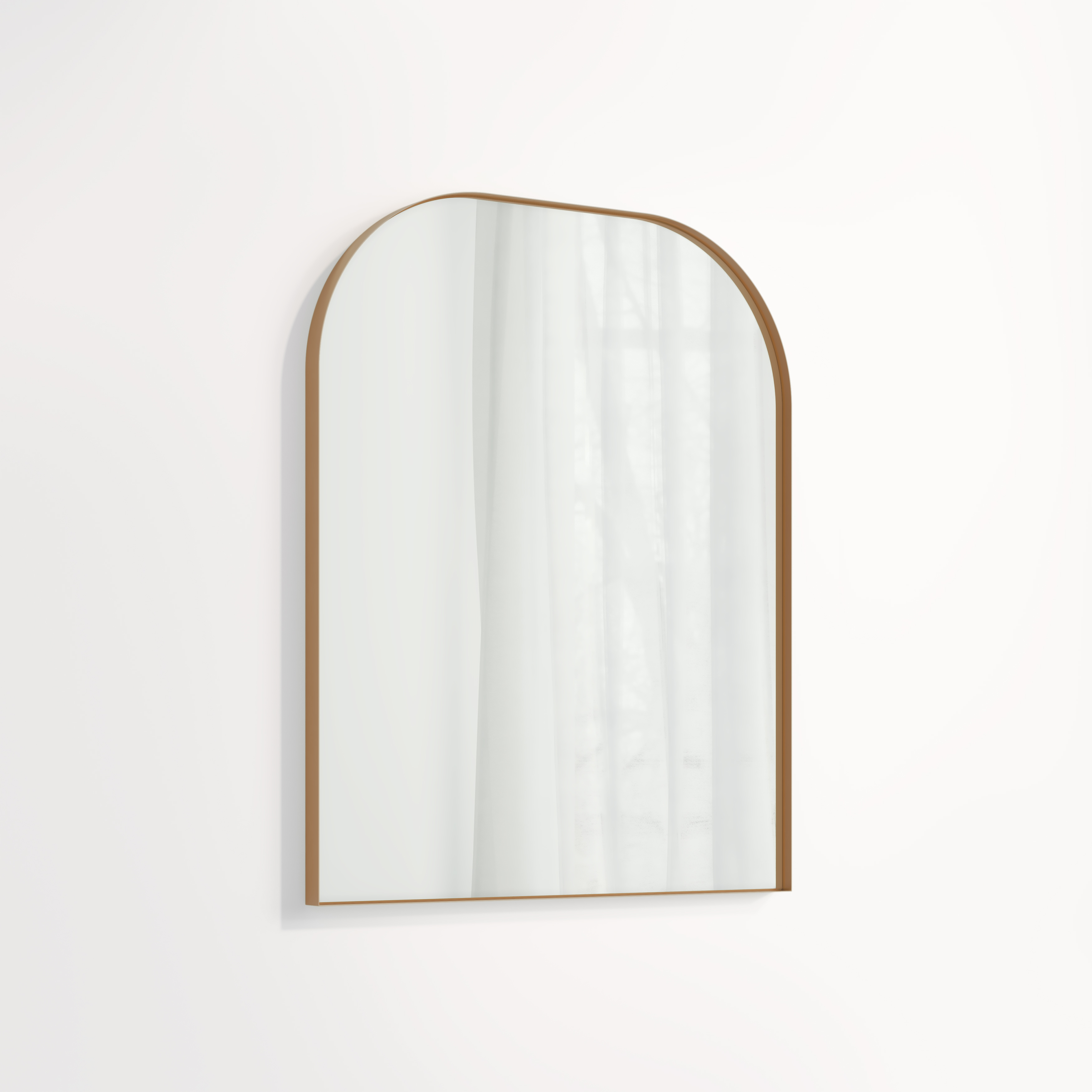 Arch Wall Mirror 600 x 750mm - Brushed Copper