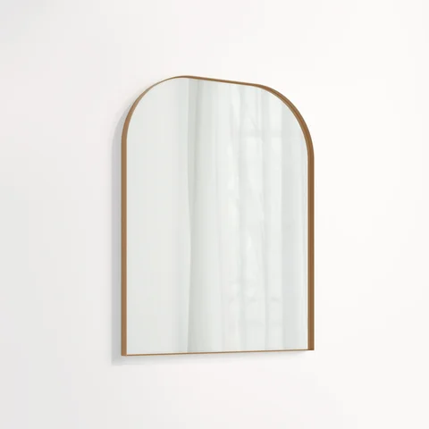 Arch Wall Mirror 600 x 750mm - Brushed Copper