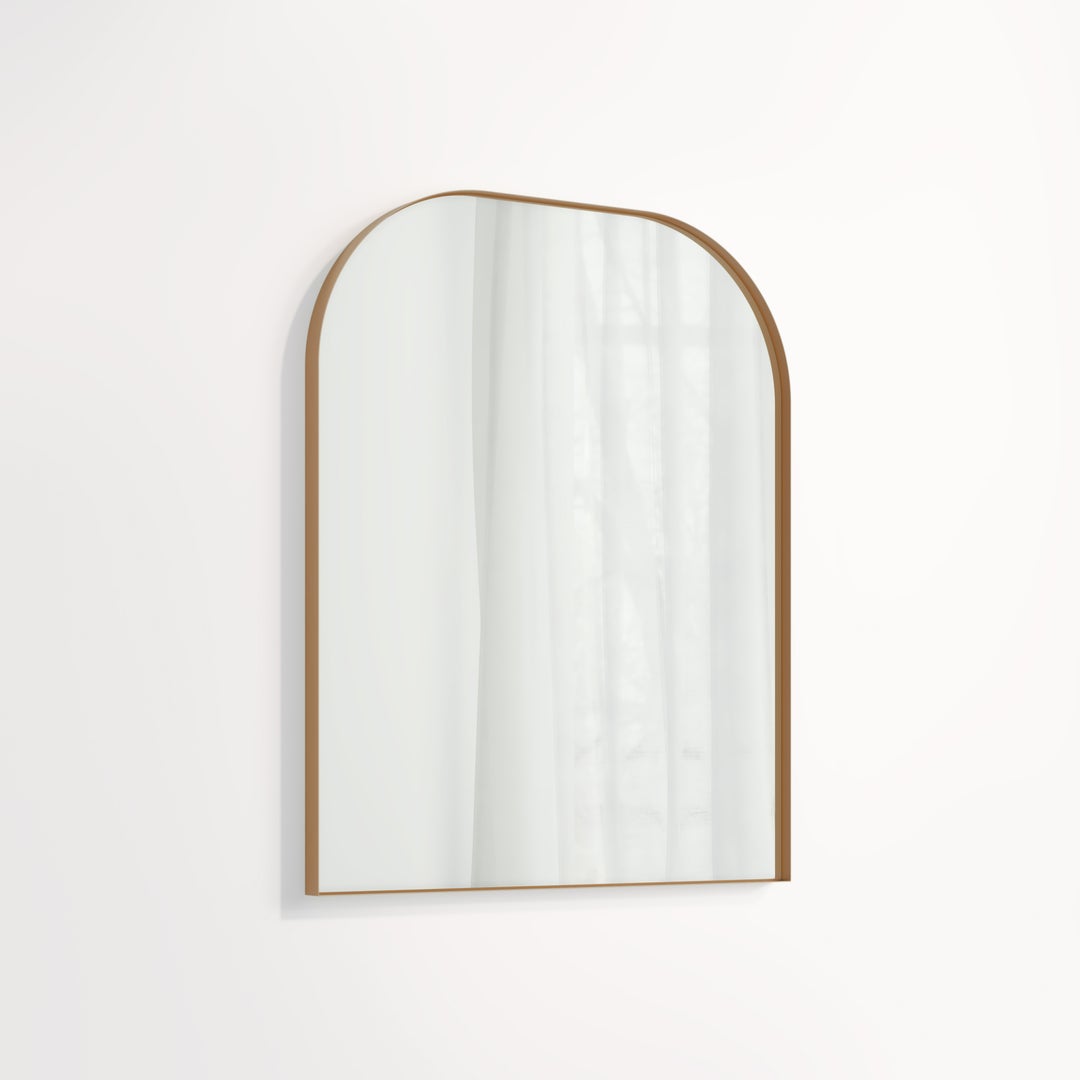 Arch Wall Mirror 600 x 750mm - Brushed Copper