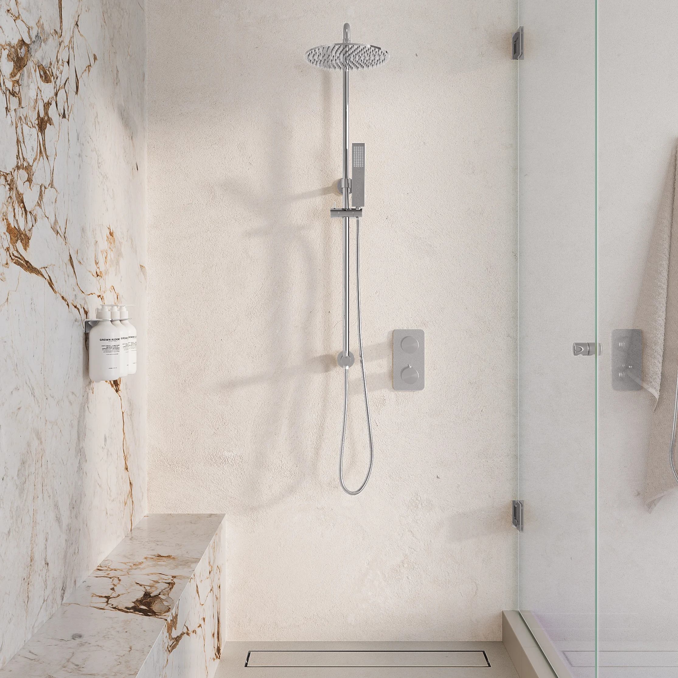 Milani Thermostatic Shower Mixers Insetting HiRes View01 CH