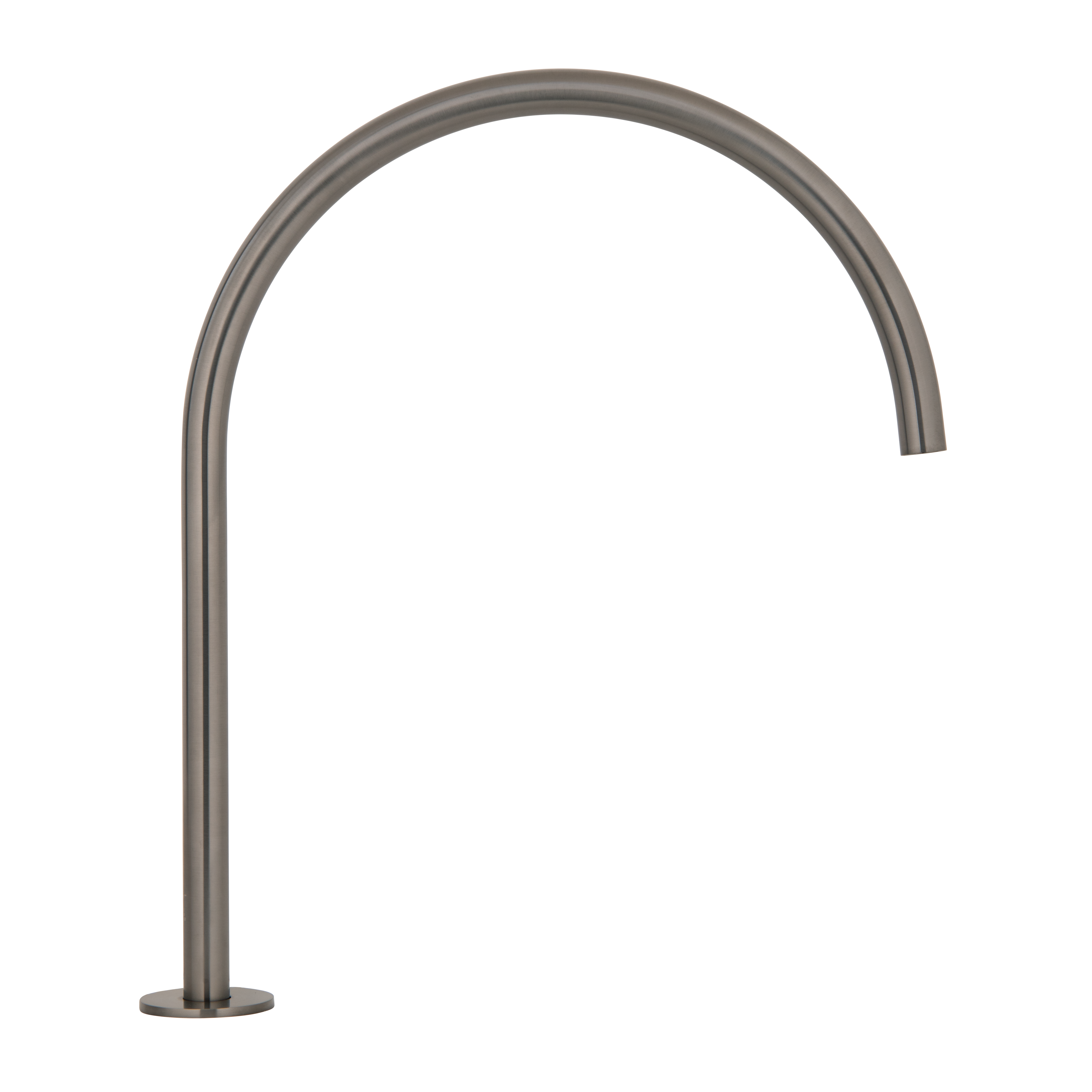 Thin Bench Mounted Spout - Brushed Gunmetal