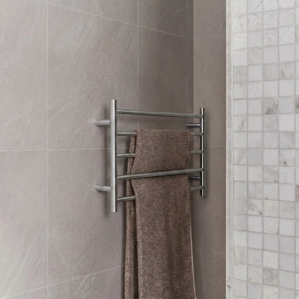 elysian heated towel ladder chrome