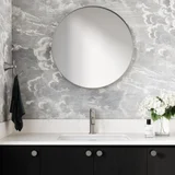 Kingsley Basin Mixer with Zuri Rectangle Gloss and Elsa Knob V1 BN
