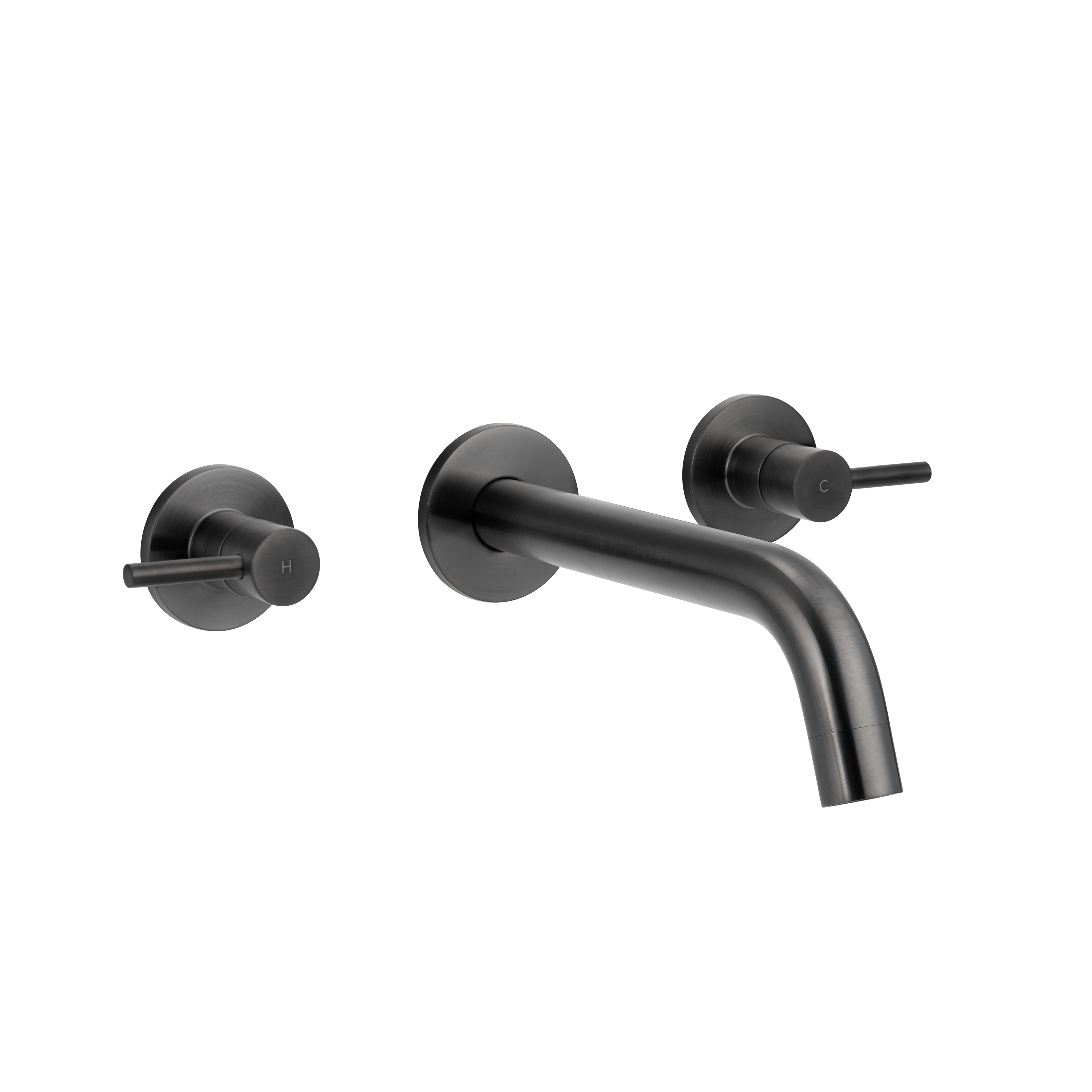 Elysian Assembly Taps & Spout Set - Brushed Gunmetal