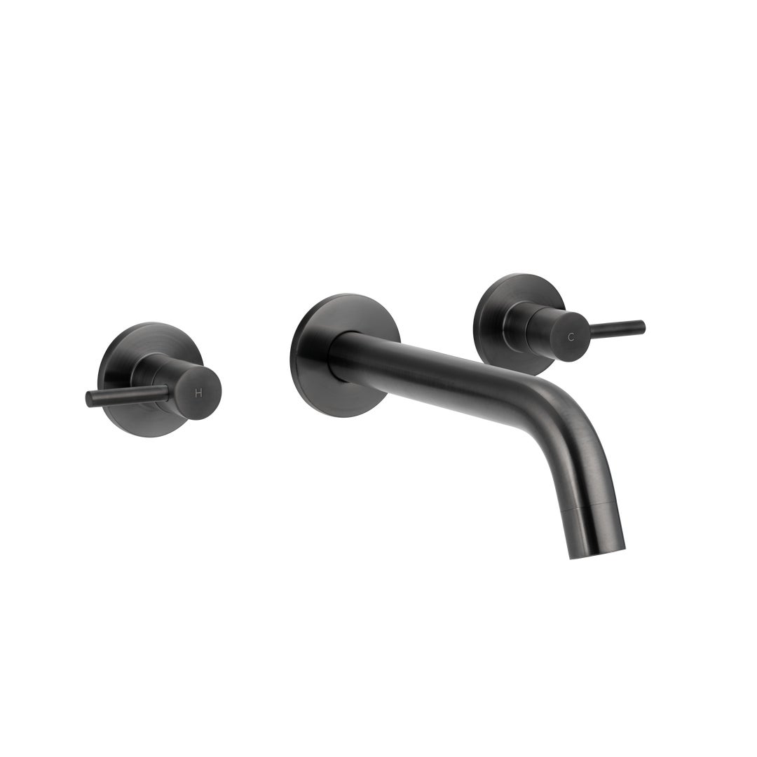 Elysian Assembly Taps & Spout Set - Brushed Gunmetal