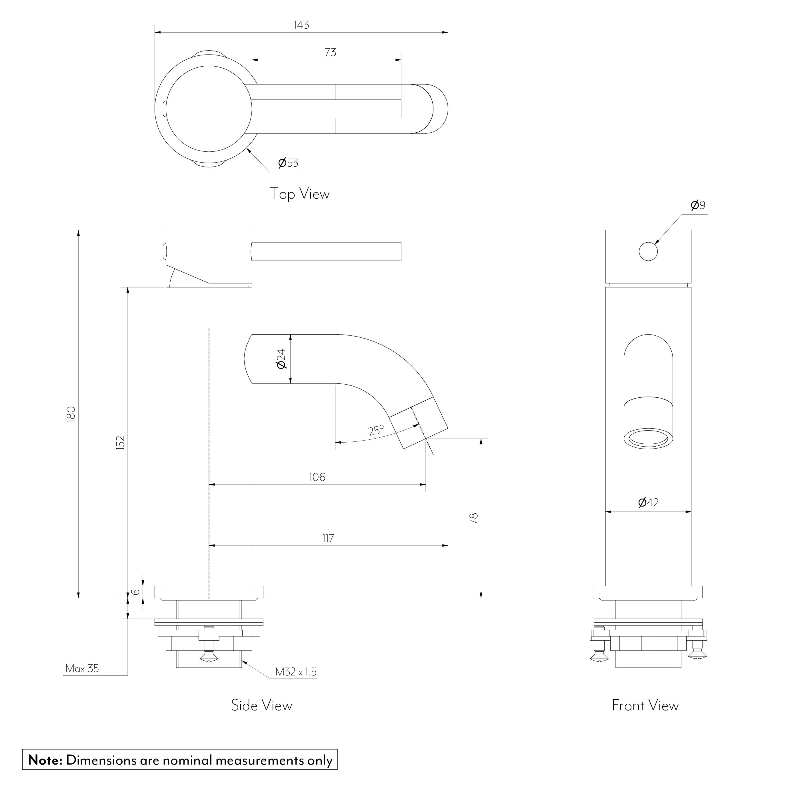 Elysian Basin Mixer SPEC