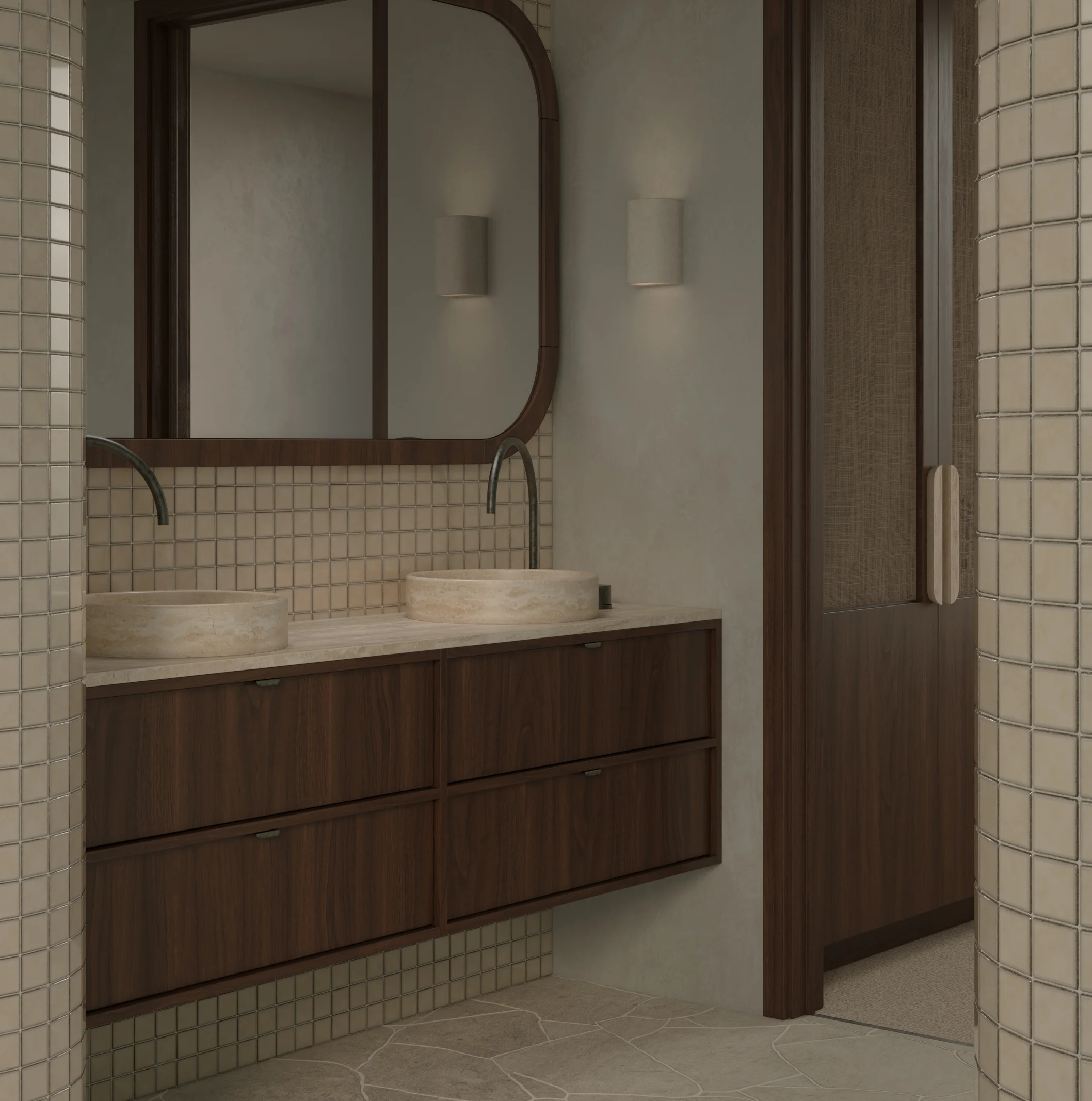 Kasumi%20Vanity%201700mm-Dark%20Oak Yama%20Square%20Tile-Latte Slate