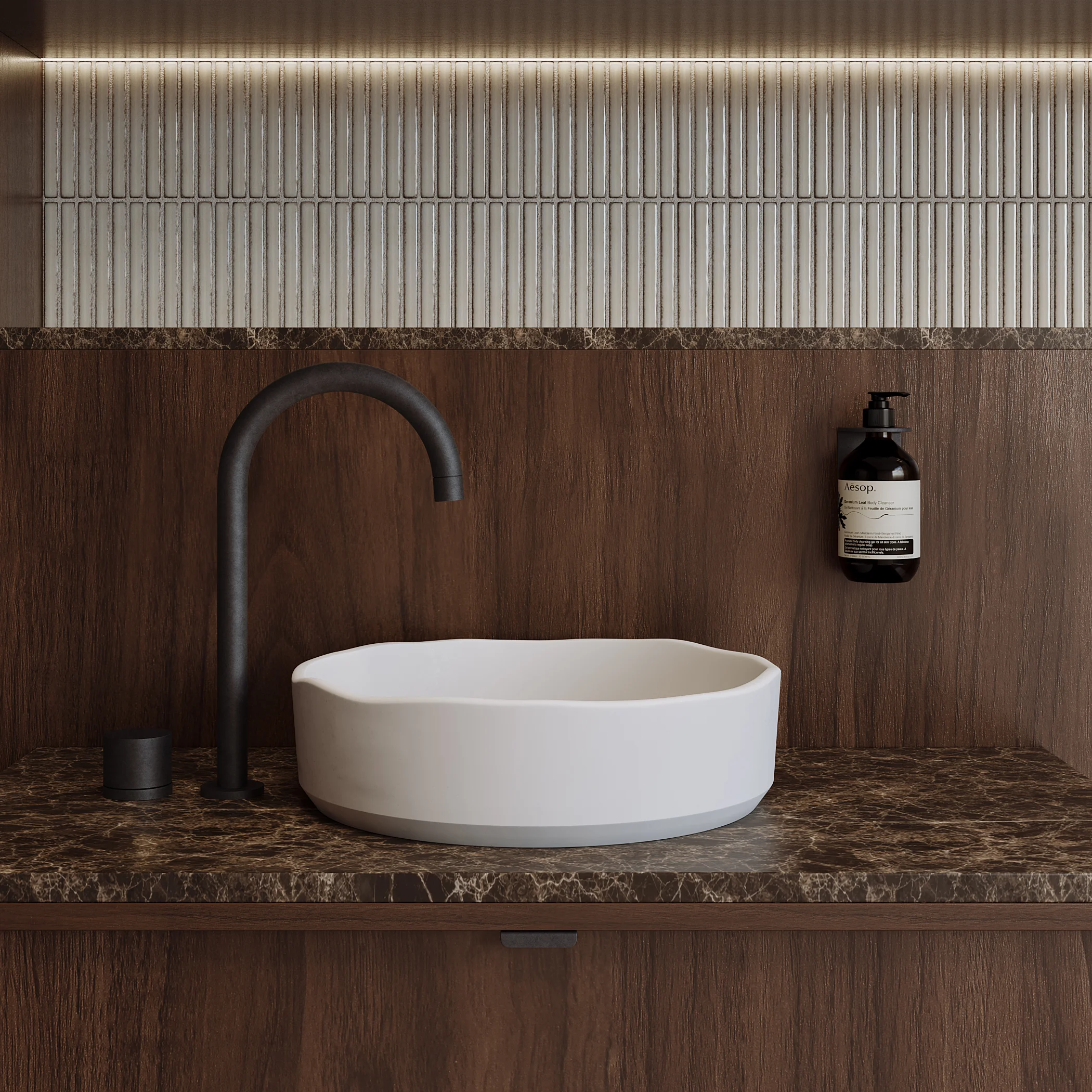 Emperador Stone View02 V1 Sink Slate