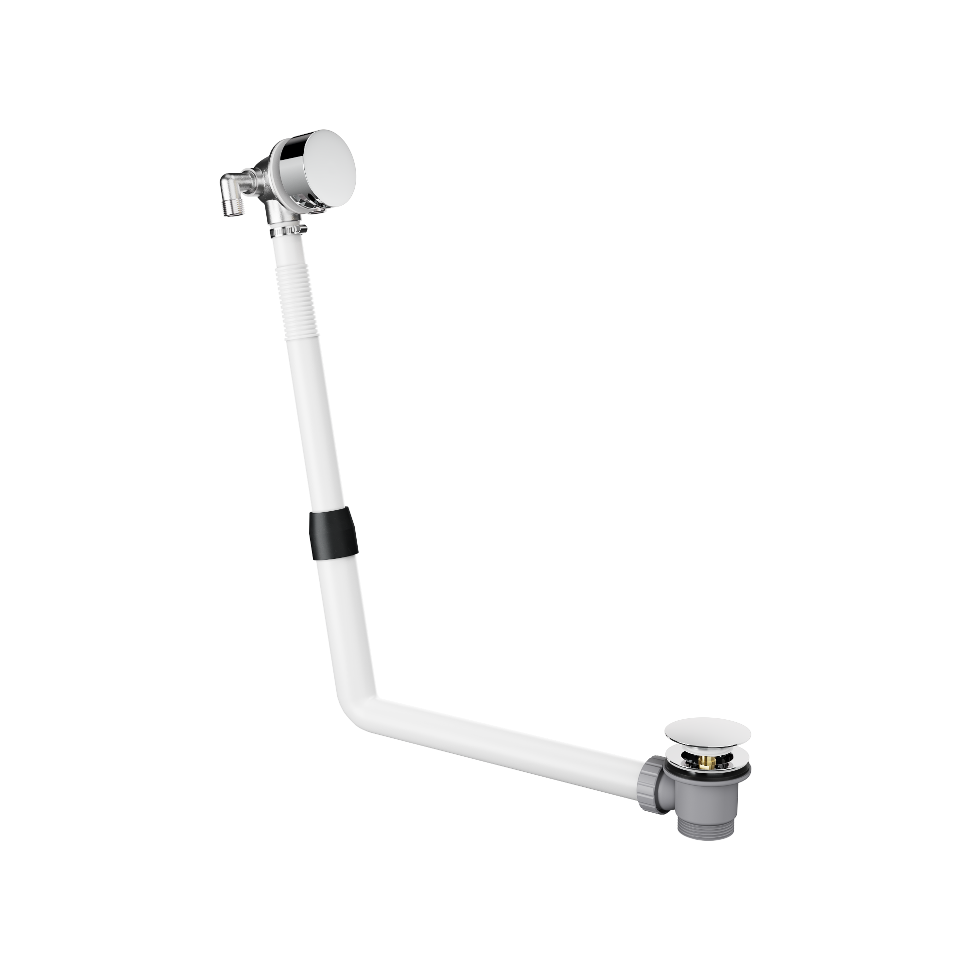 Bath Filler with Integrated Waste and Overflow - Chrome