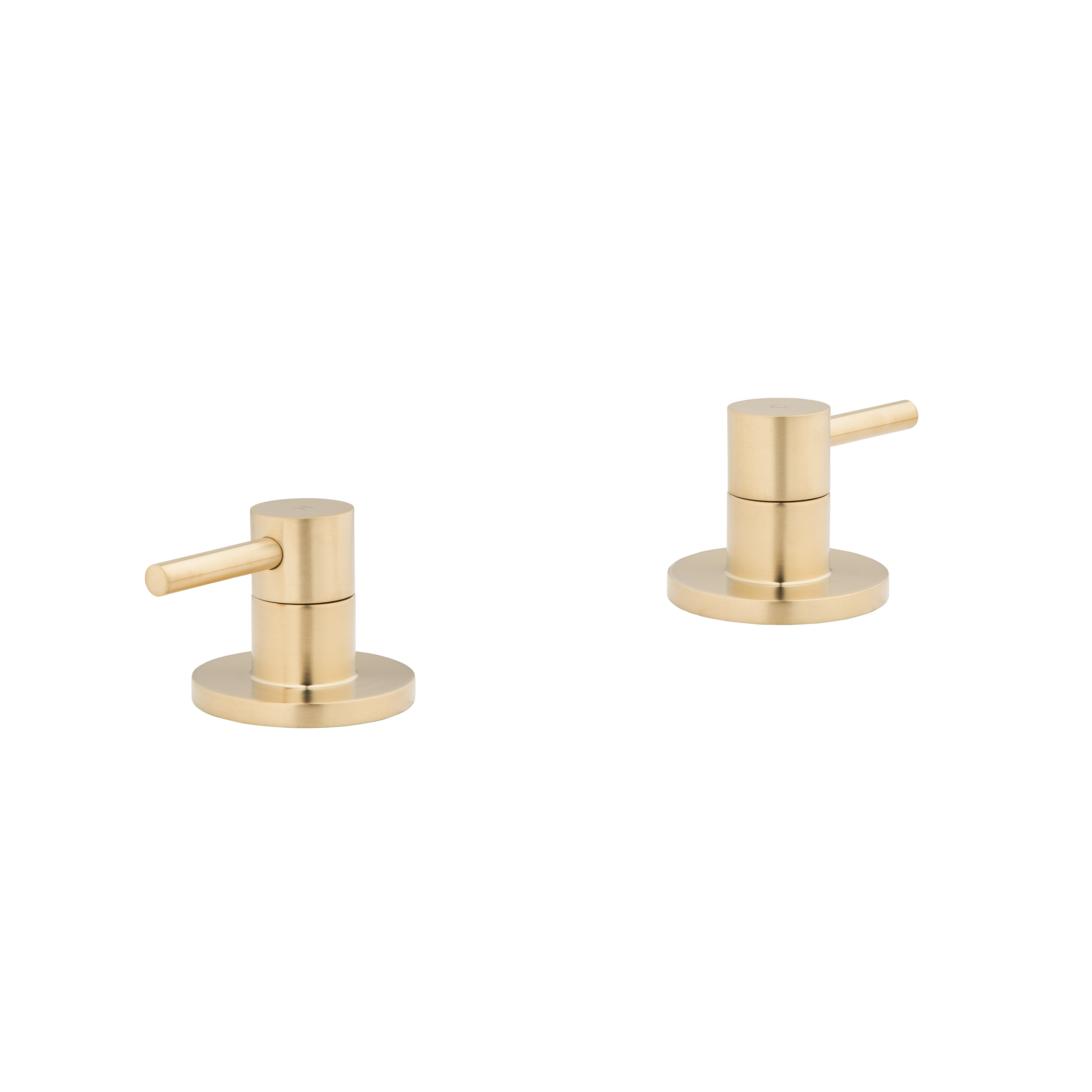 Elysian Assembly Bench-Mounted Taps - Brushed Brass