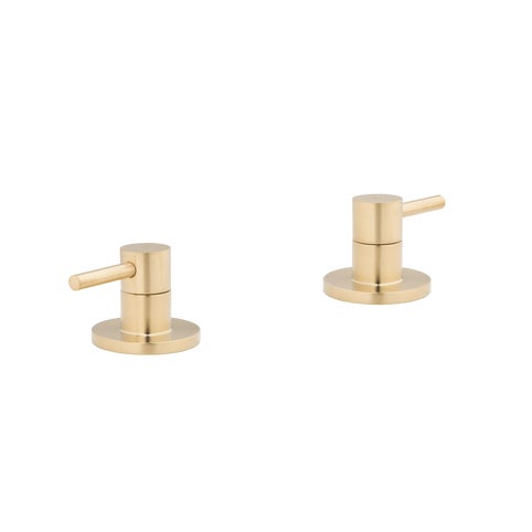 Elysian Assembly Bench-Mounted Taps - Brushed Brass