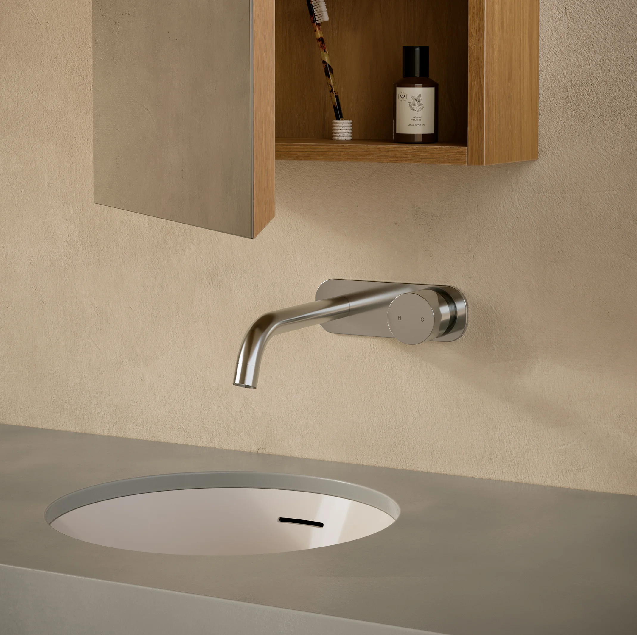 Mona%20Mirror%20cabinets Zuri%20Round%20Undercounter%20Basin Milani%20Tap Hakkari%20Tiles View02 Mirror%20A Chrome