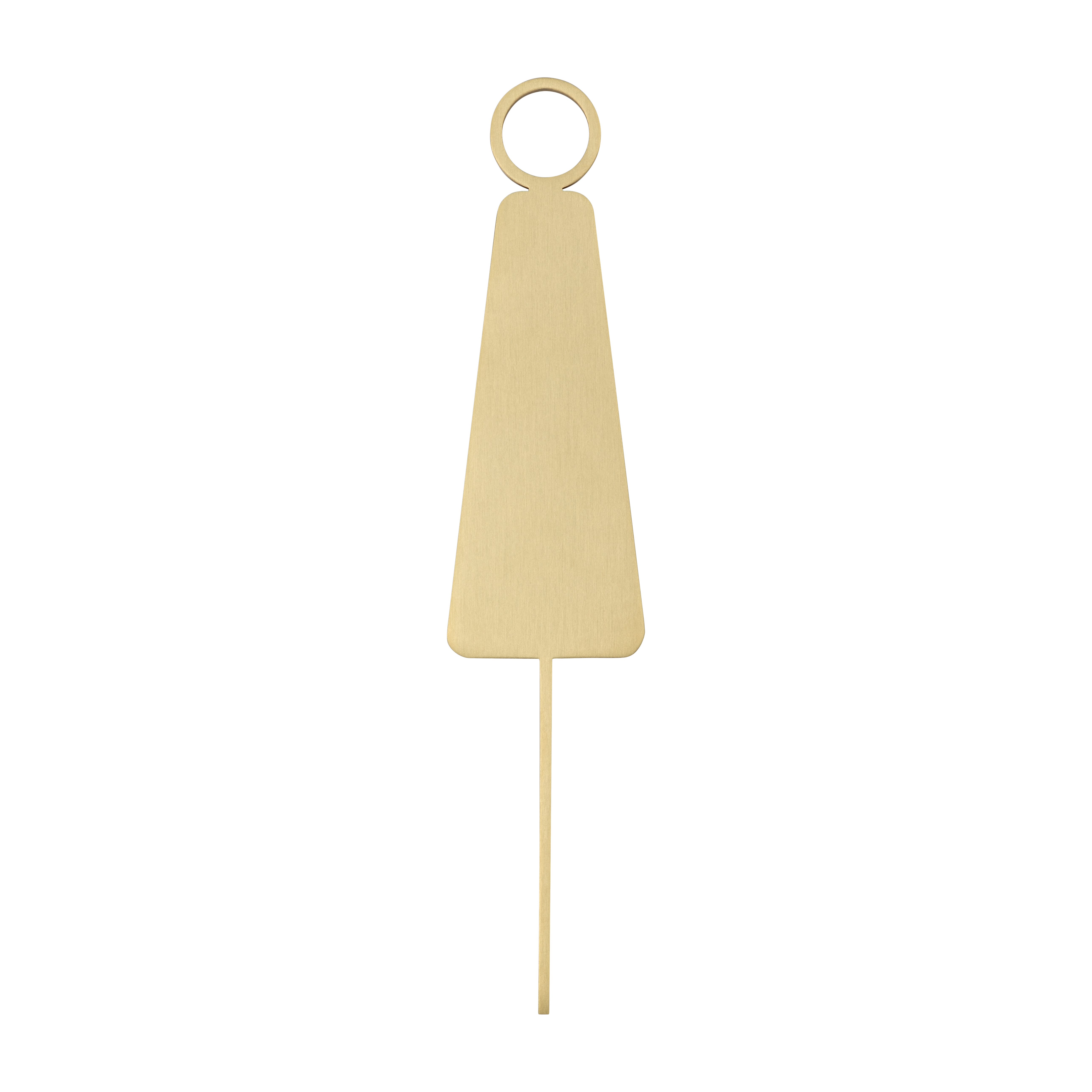 Female Restroom Sign - 140mm - Brushed Brass