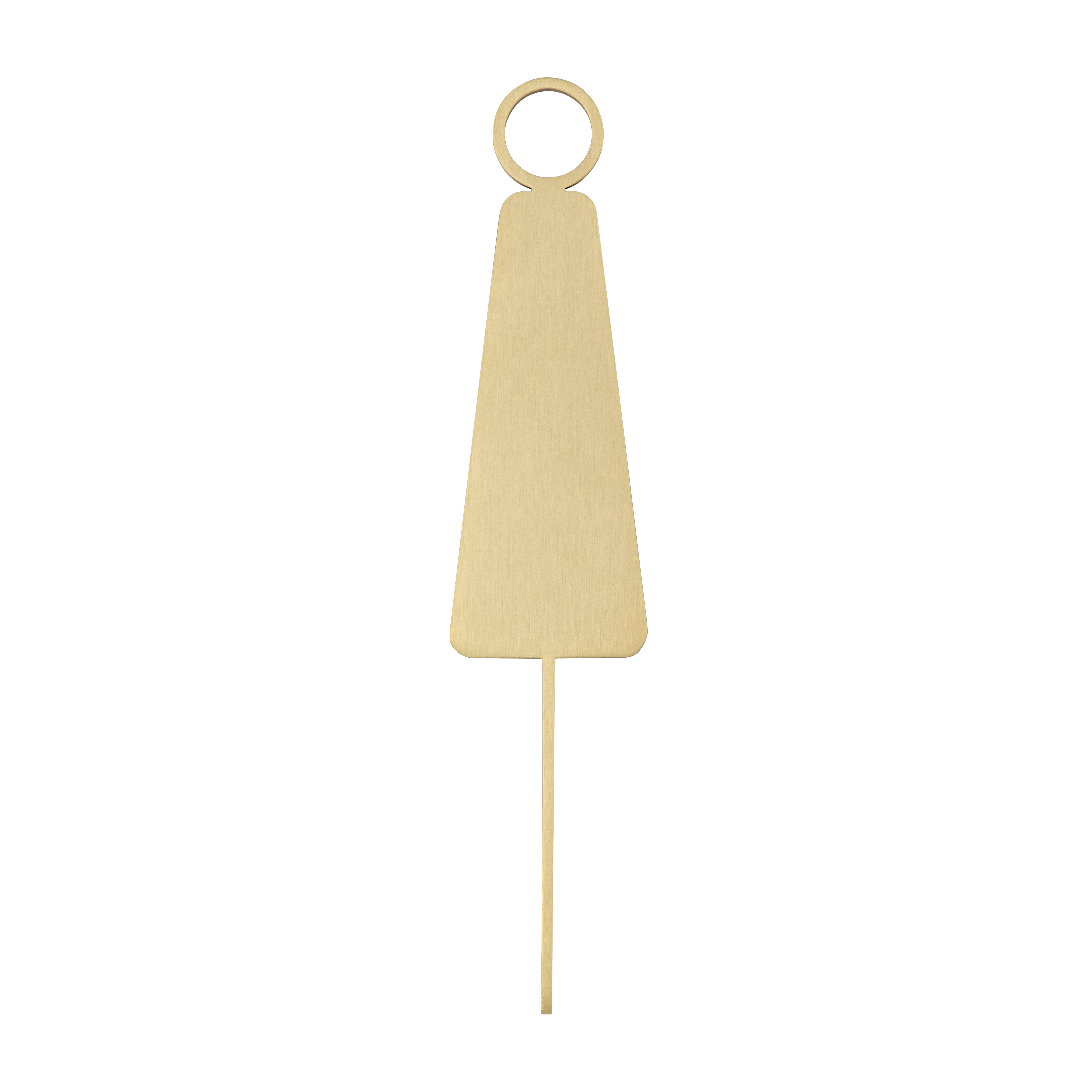 Female Restroom Sign - 140mm - Brushed Brass