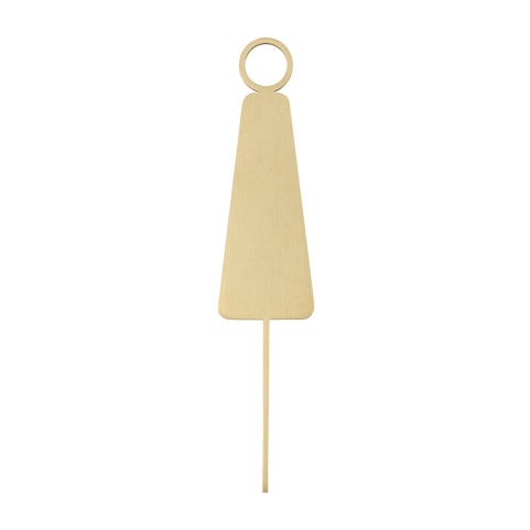 Female Restroom Sign - 140mm - Brushed Brass