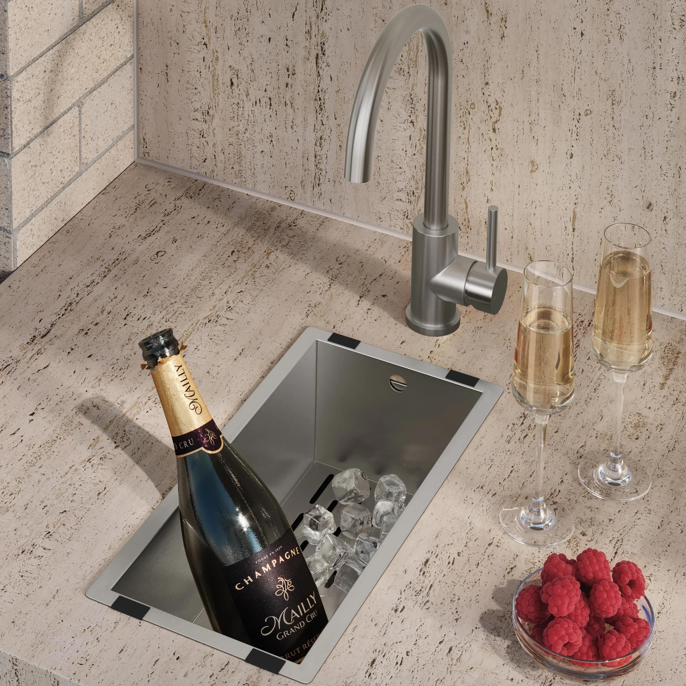 Sola Small Outdoor Sink Colander V2 SS