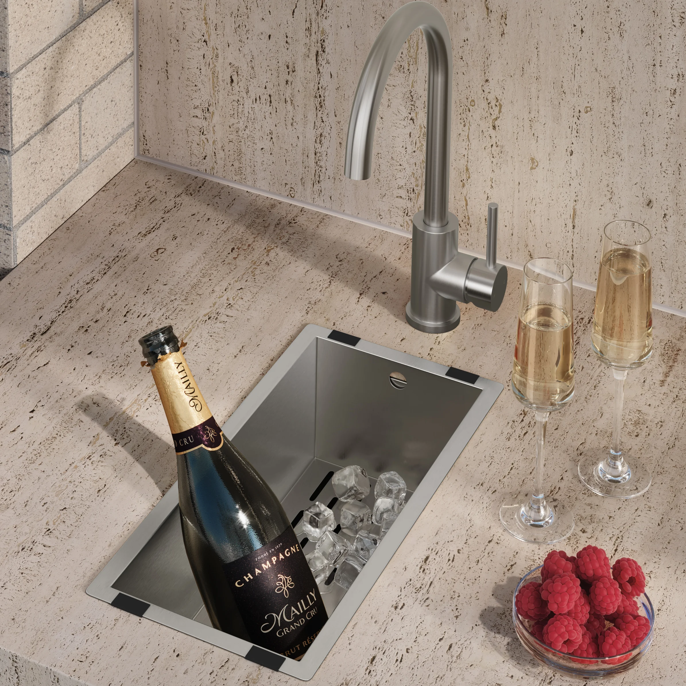 Sola Small Outdoor Sink Colander V2 SS