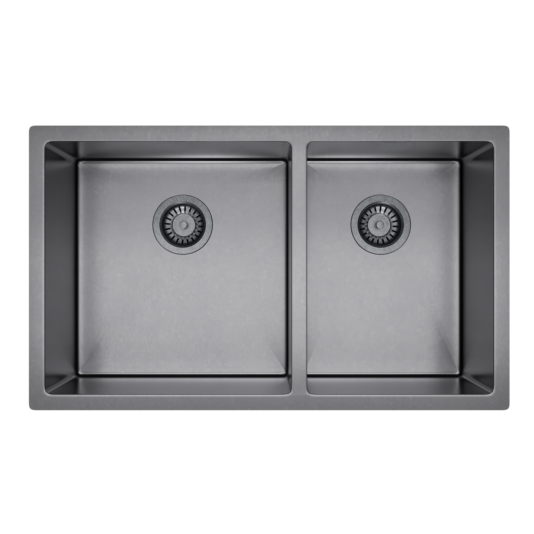 Vita Double Kitchen Sink 760mm - Antique Steel
