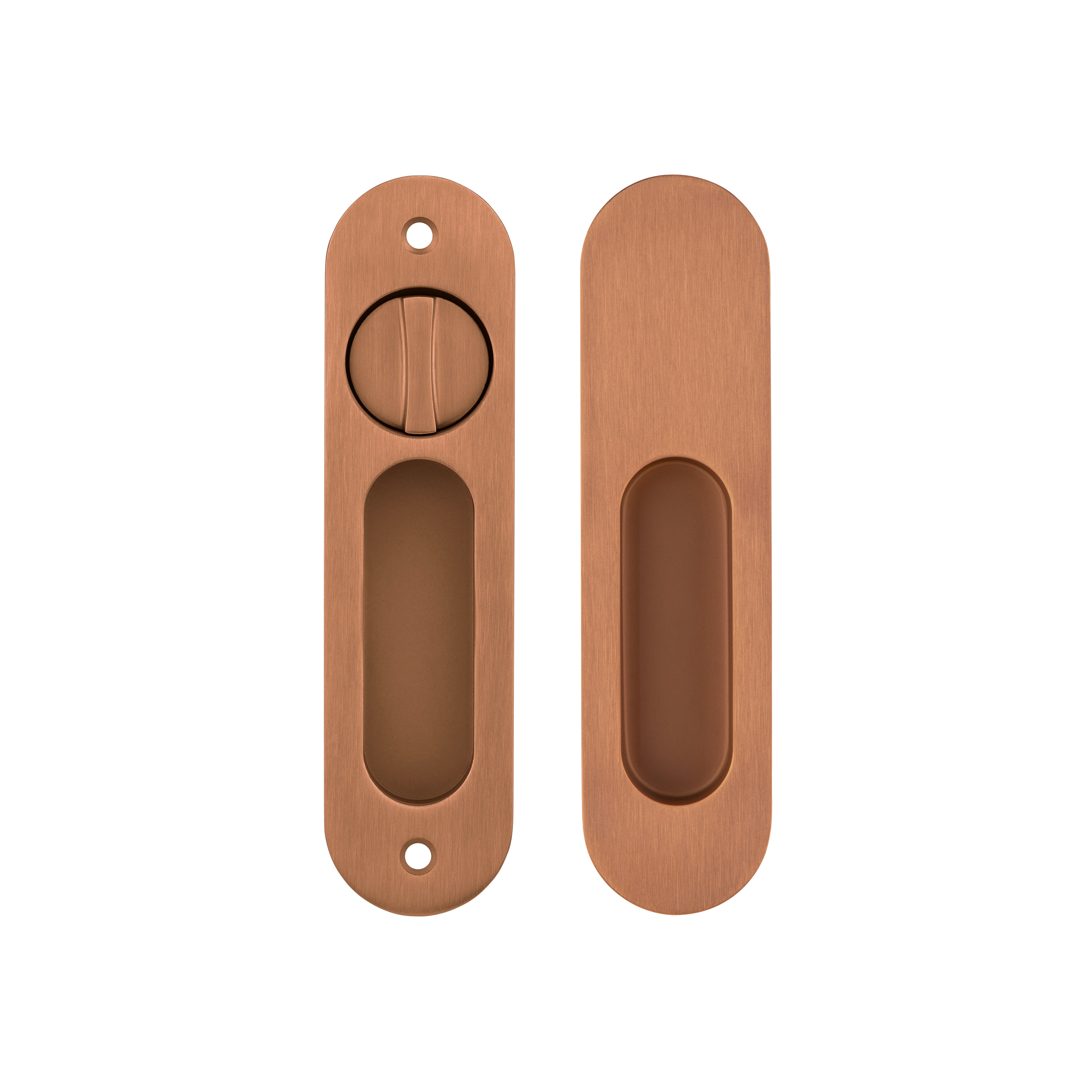 Leroy Sliding Double Door Privacy Set Brushed Copper ABI Interiors