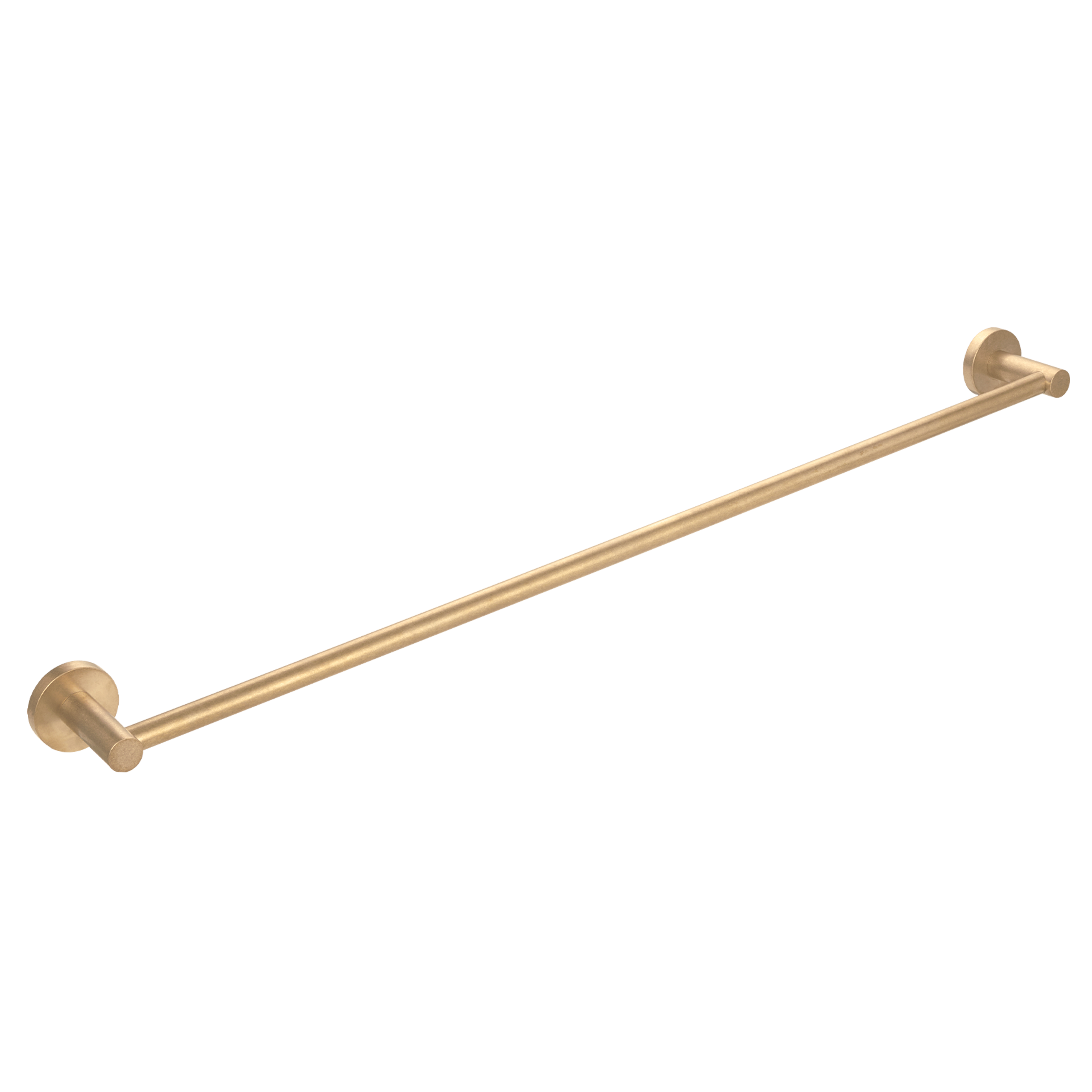 Elysian Single Towel Rail - Tumbled Aged Brass