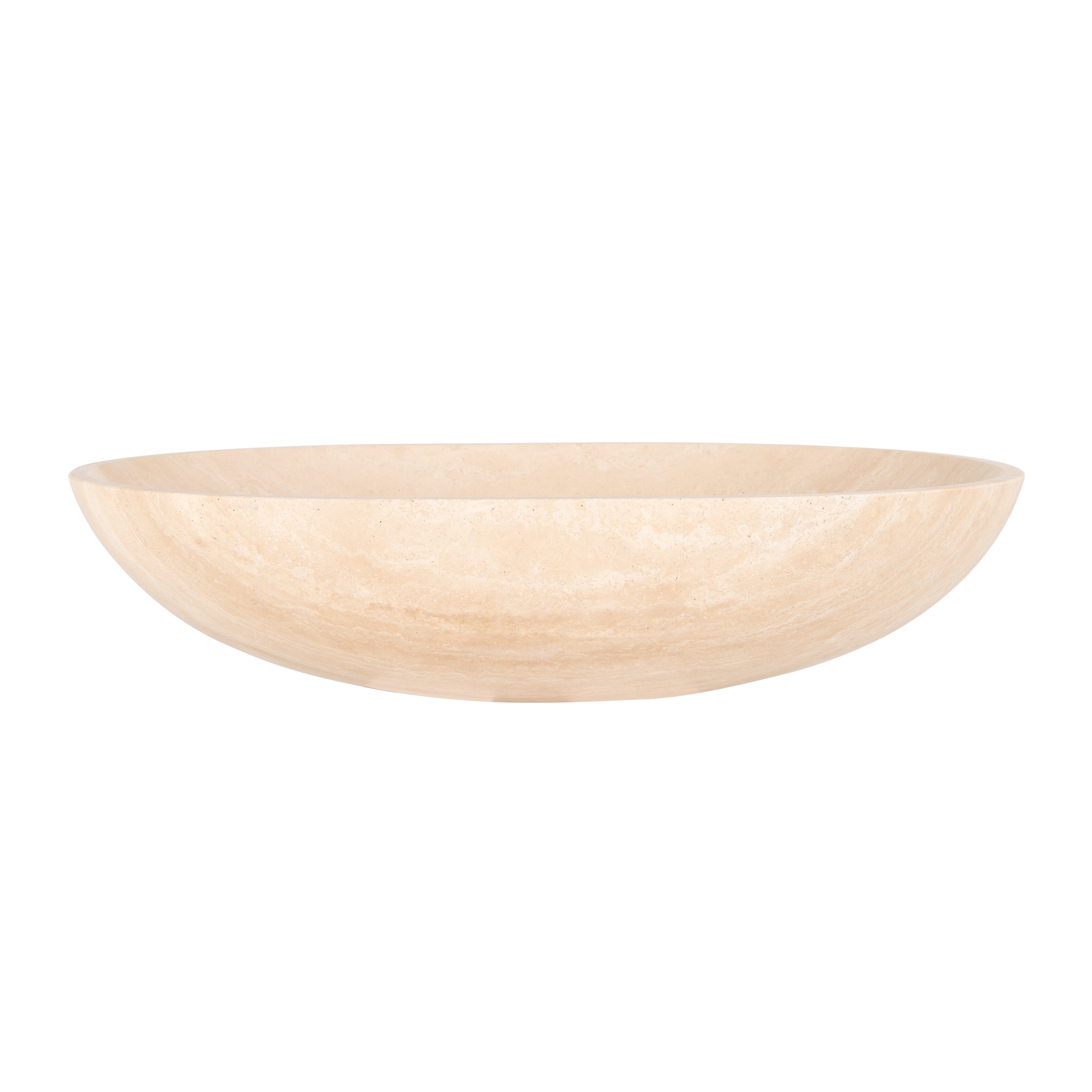 Pedra Oval Basin BeigeTrav Front 3