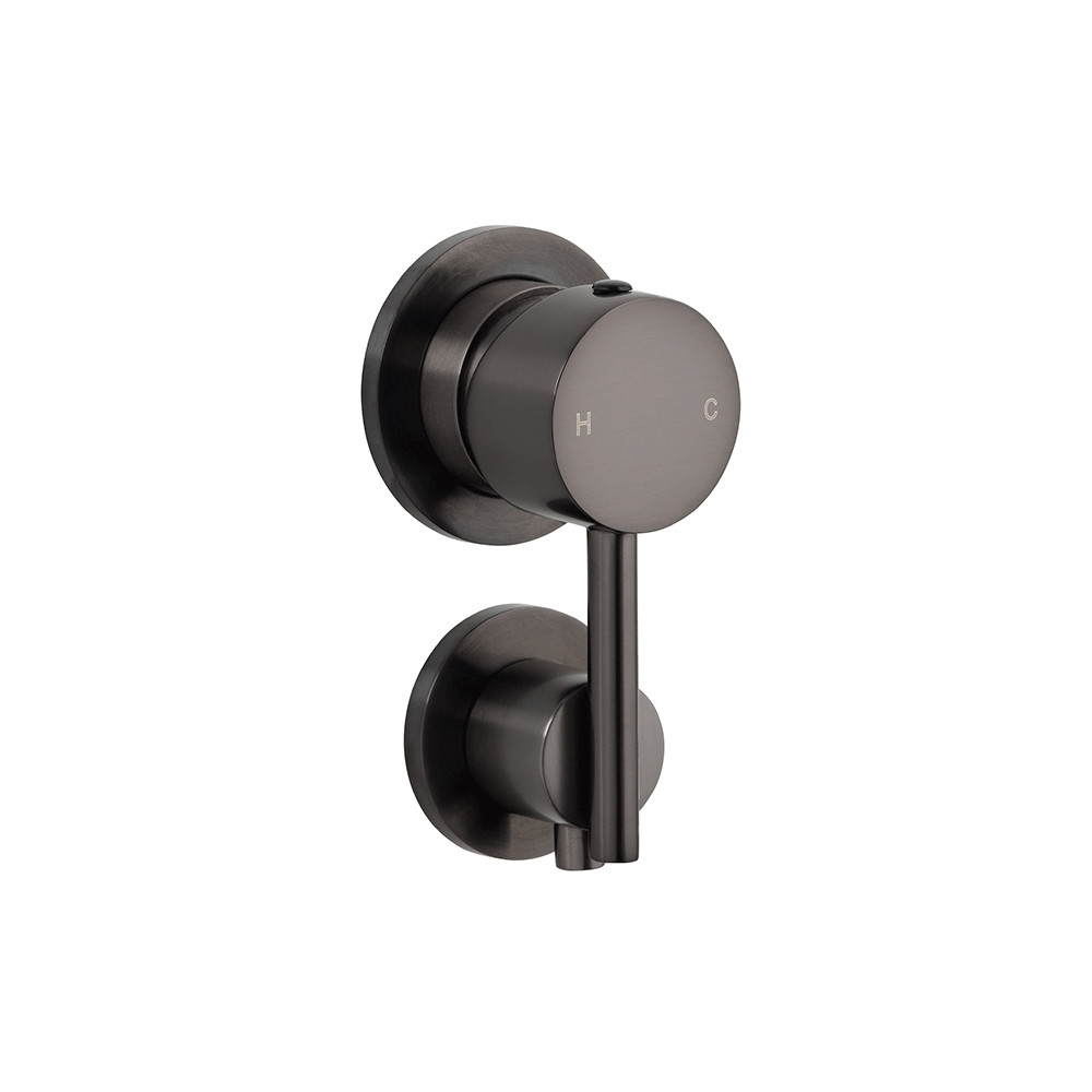 Elysian Shower Bottom Diverter - Brushed Gunmetal
