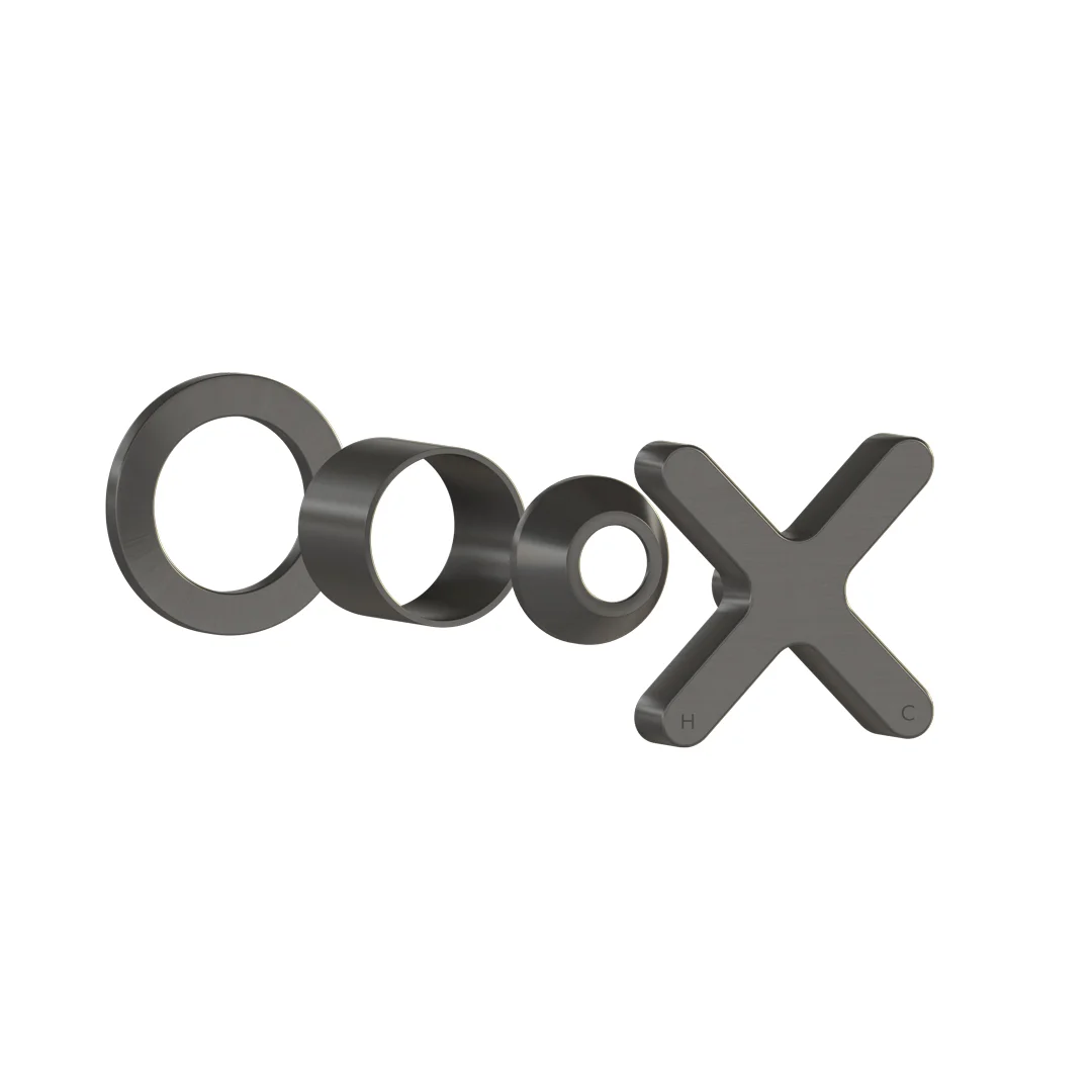 Cross Progressive Handle Kit  Brushed Gunmetal - Feature