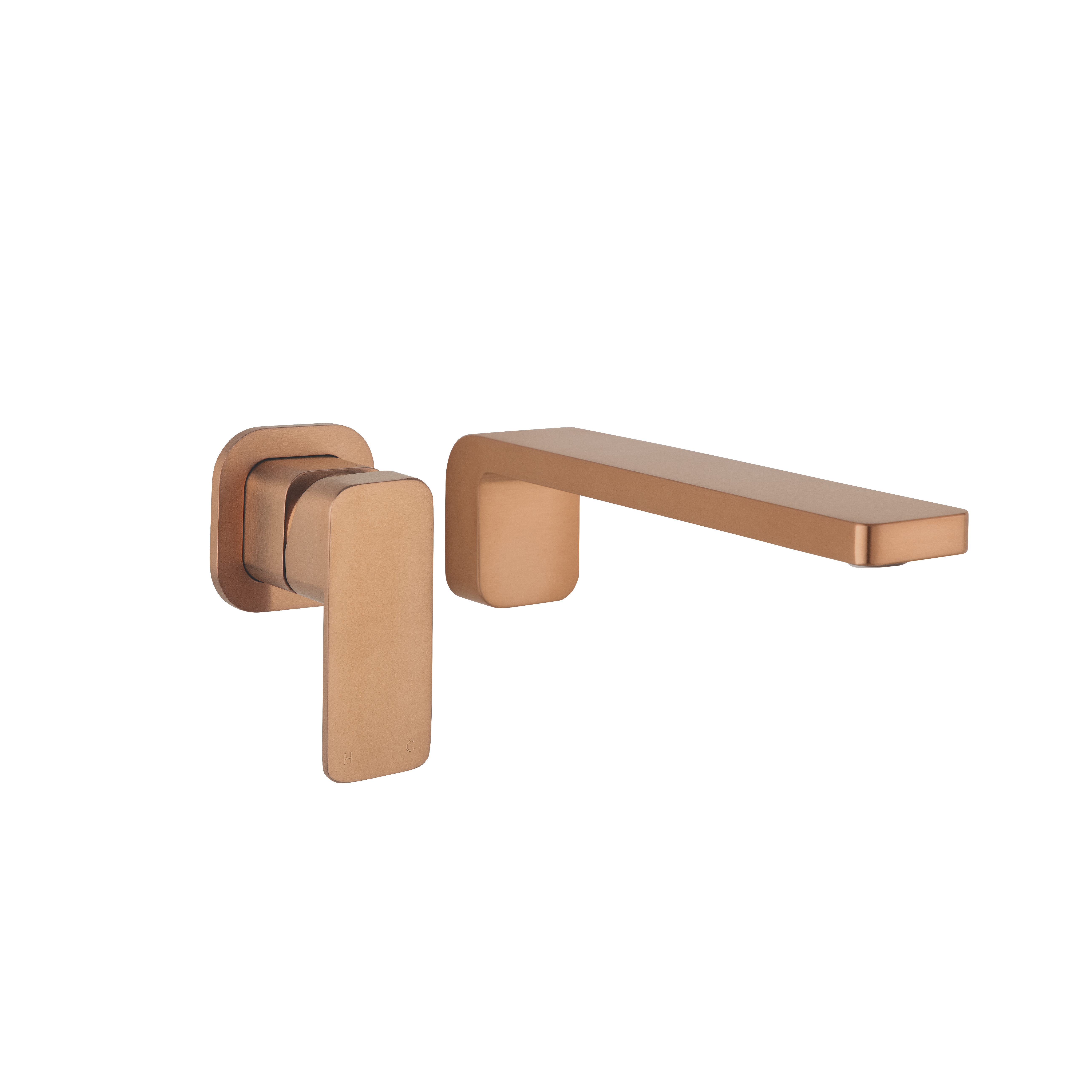 Nesso Minimal Mixer & Spout Set - Brushed Copper