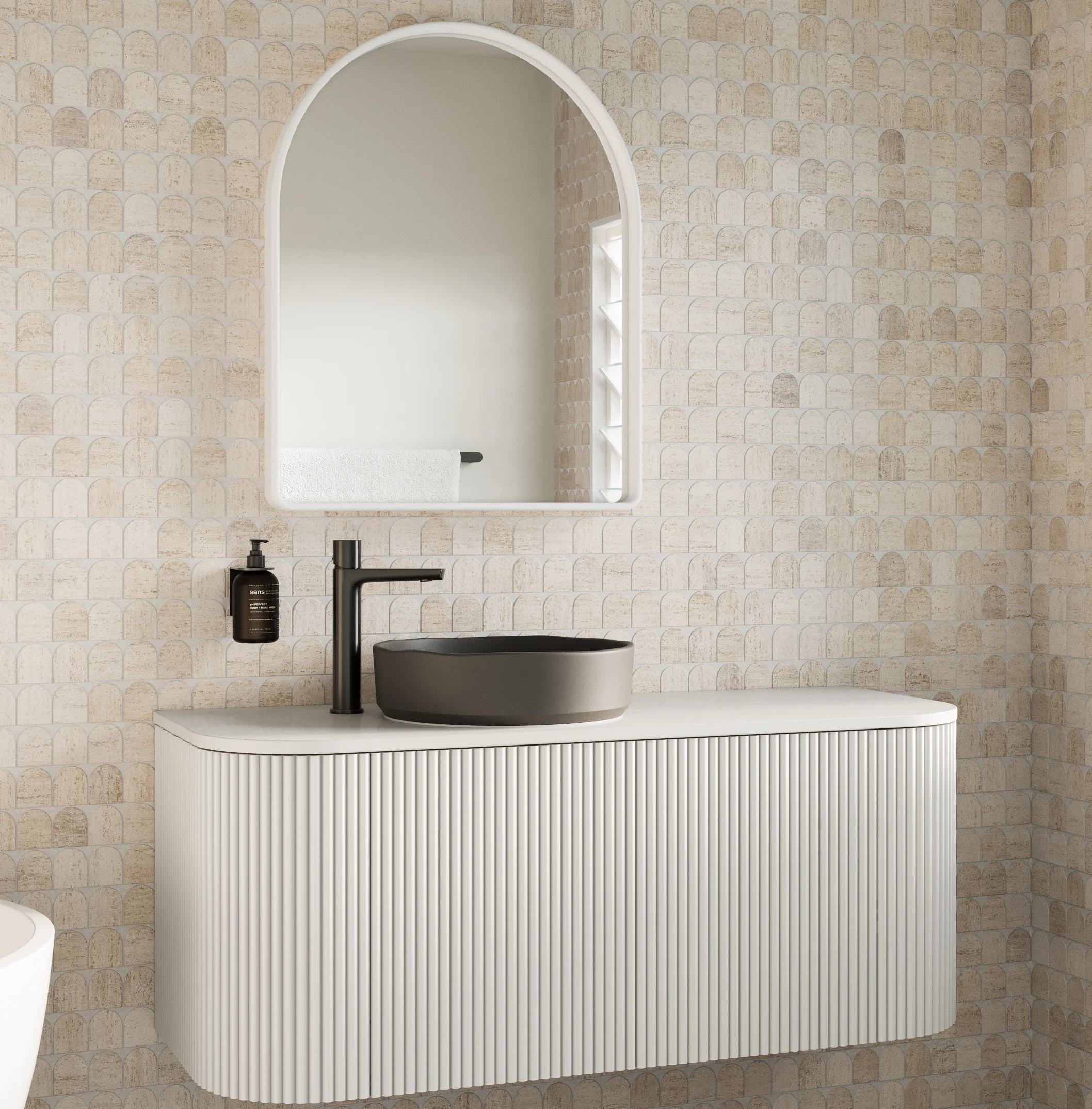 Zahara%20Curved%20Fluted%20Vanity Full%20Shot 1164mm