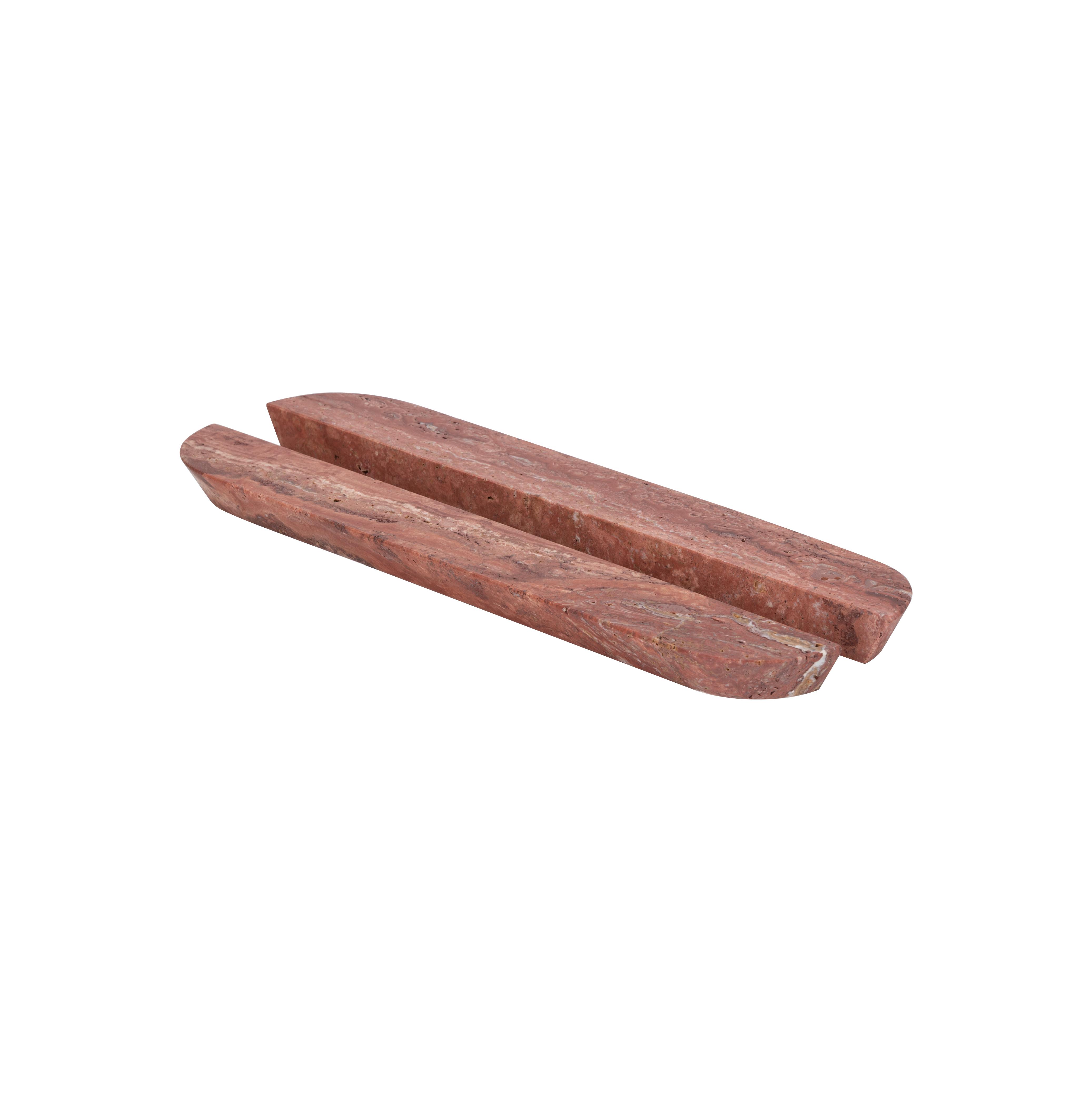 17592-Pedra-Curve-Cabinetry-Pull-320mm(Pair) Side Red-Travertine