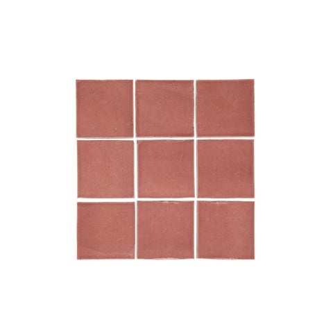 Rommani Handmade Zellige Square Tile - Desert Rose