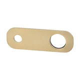 Rounded Rectangle Mixer  amp  Spout Backplate - Brushed Brass - Feature