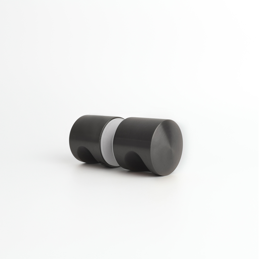 Livio Shower Door Handle - Brushed Gunmetal
