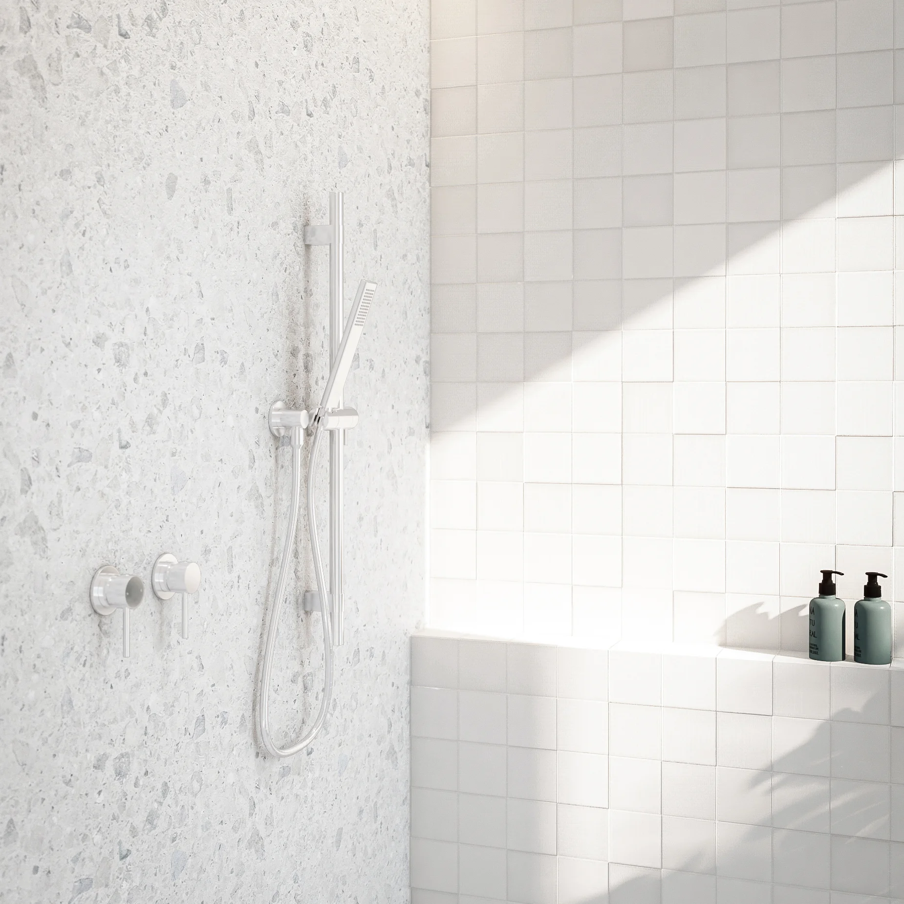 ElysianAdjustableShowerRail SideOn Chrome