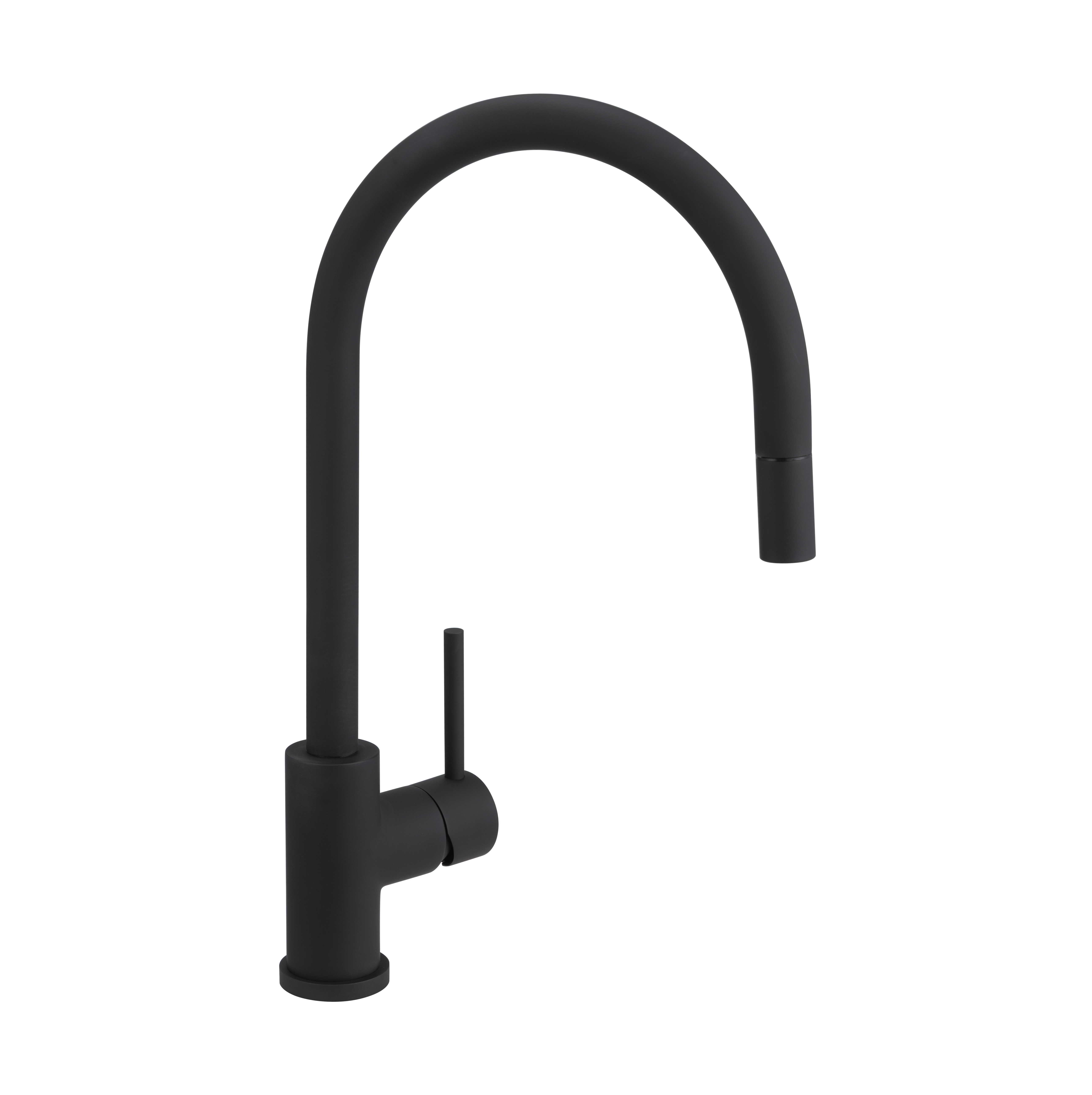 11597-Elysian-Commercial-Pull-Out-Kitchen-Mixer Side Matte-Black