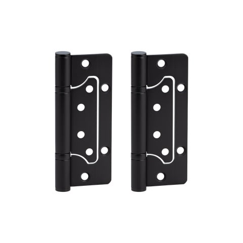 Ellis Flush Door Hinge Pair 130mm - Matte Black