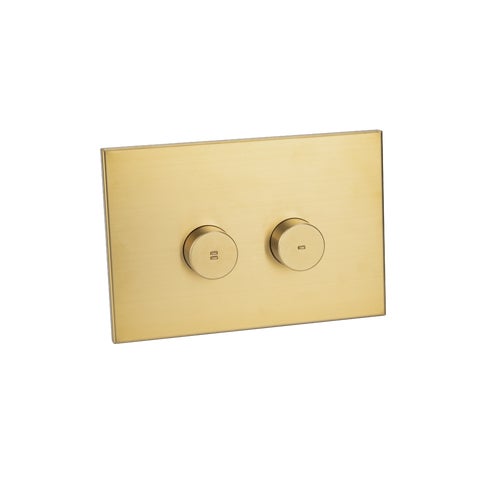 Aliro Accessible Pneumatic Flush Button & In-Wall Cistern - Brushed Brass