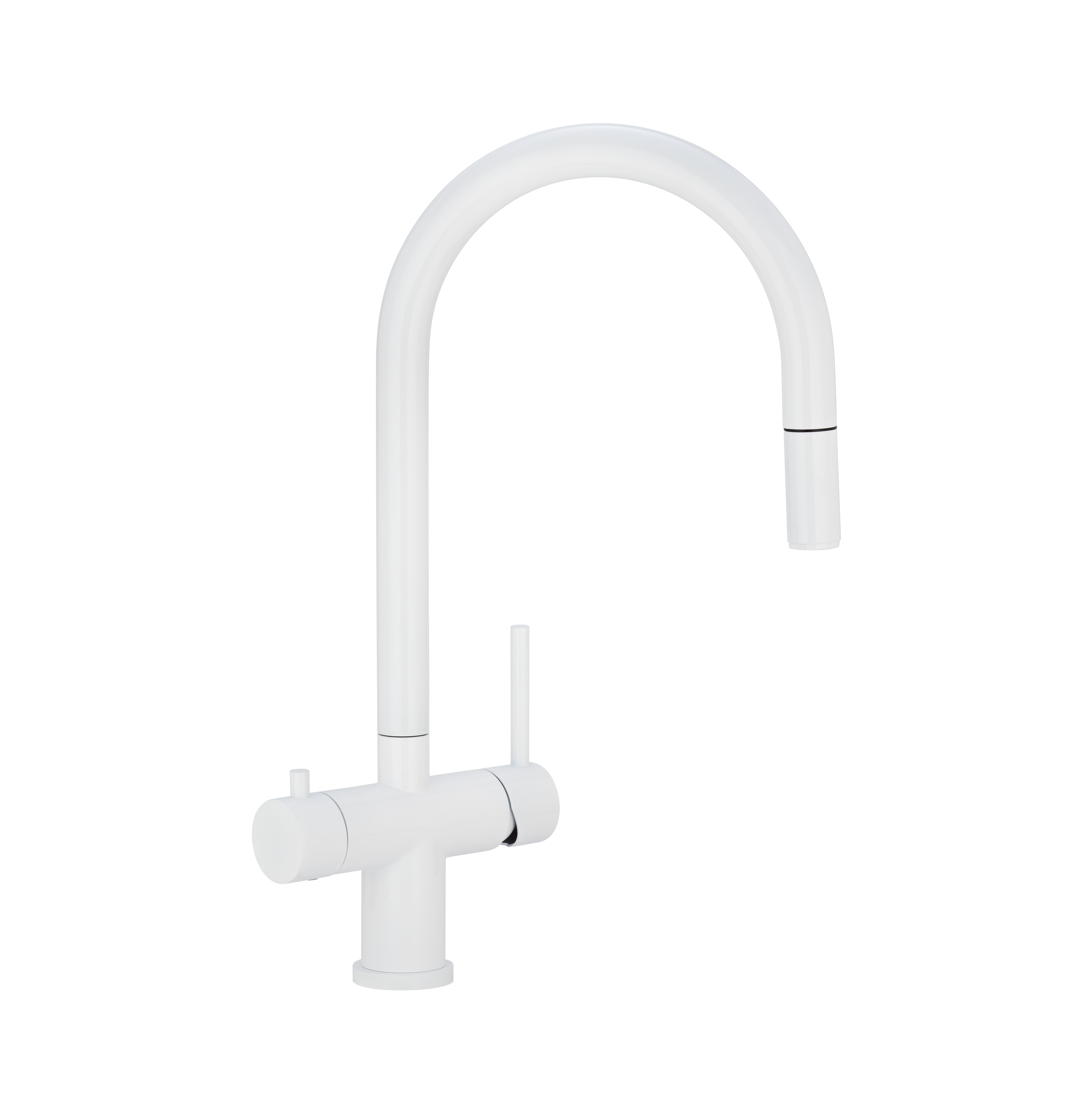 elysian 3way filter pullout mixer white