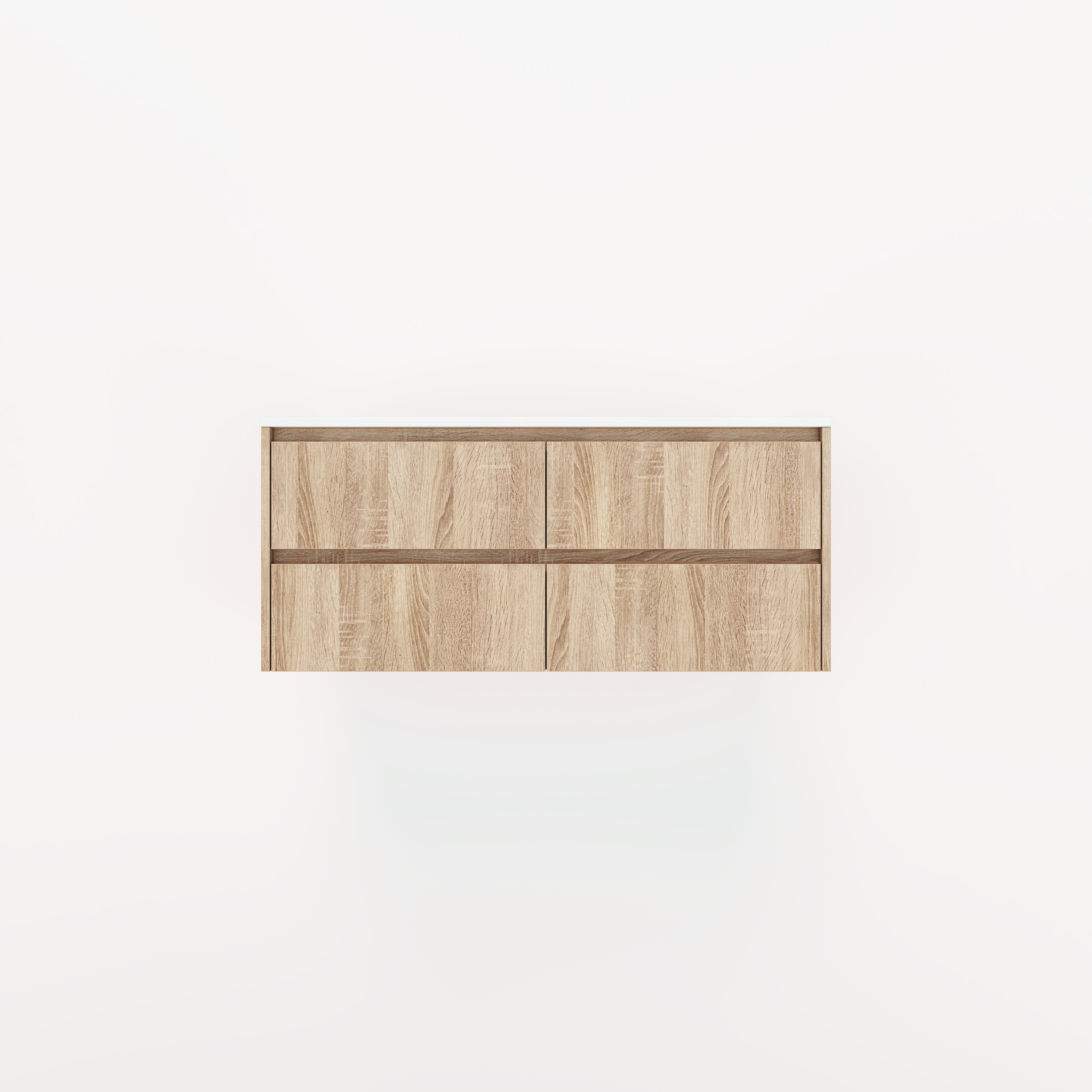 Addison 4-Drawer 1164mm - White Ash Oak - 1 Cut-Out