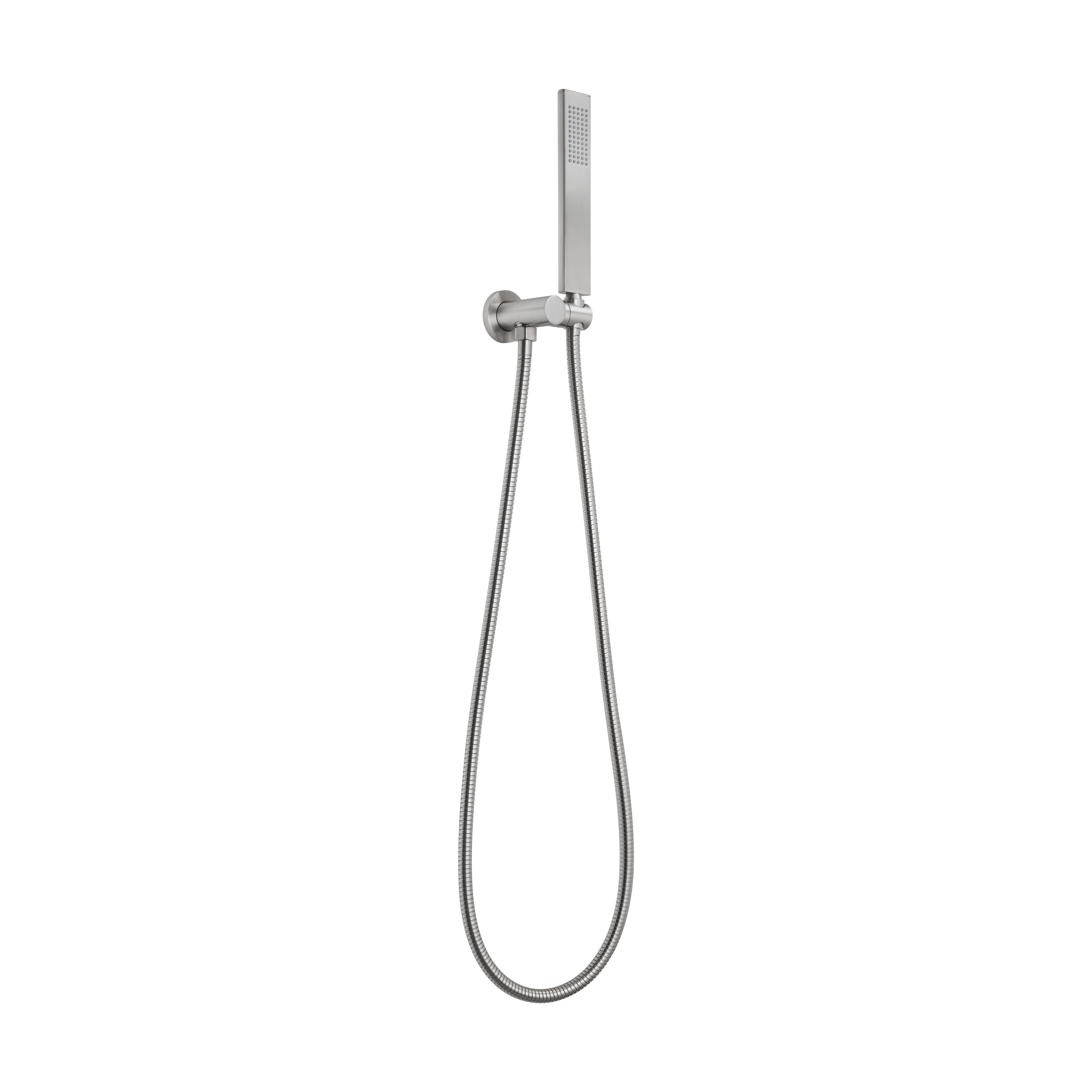 Rounded Rectangle Hand Shower Set - Brushed Nickel