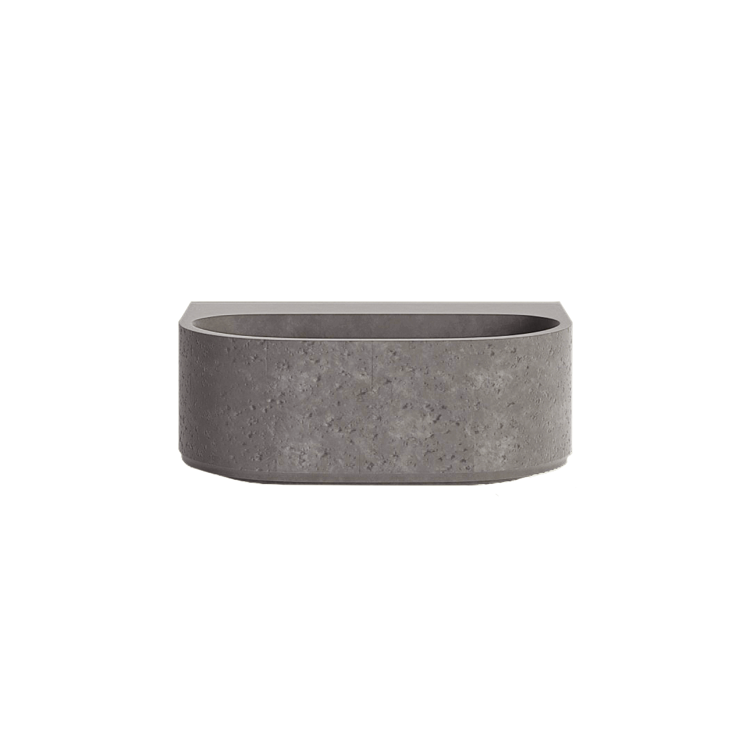 Nelios Concrete Wall-Hung Basin - Grey