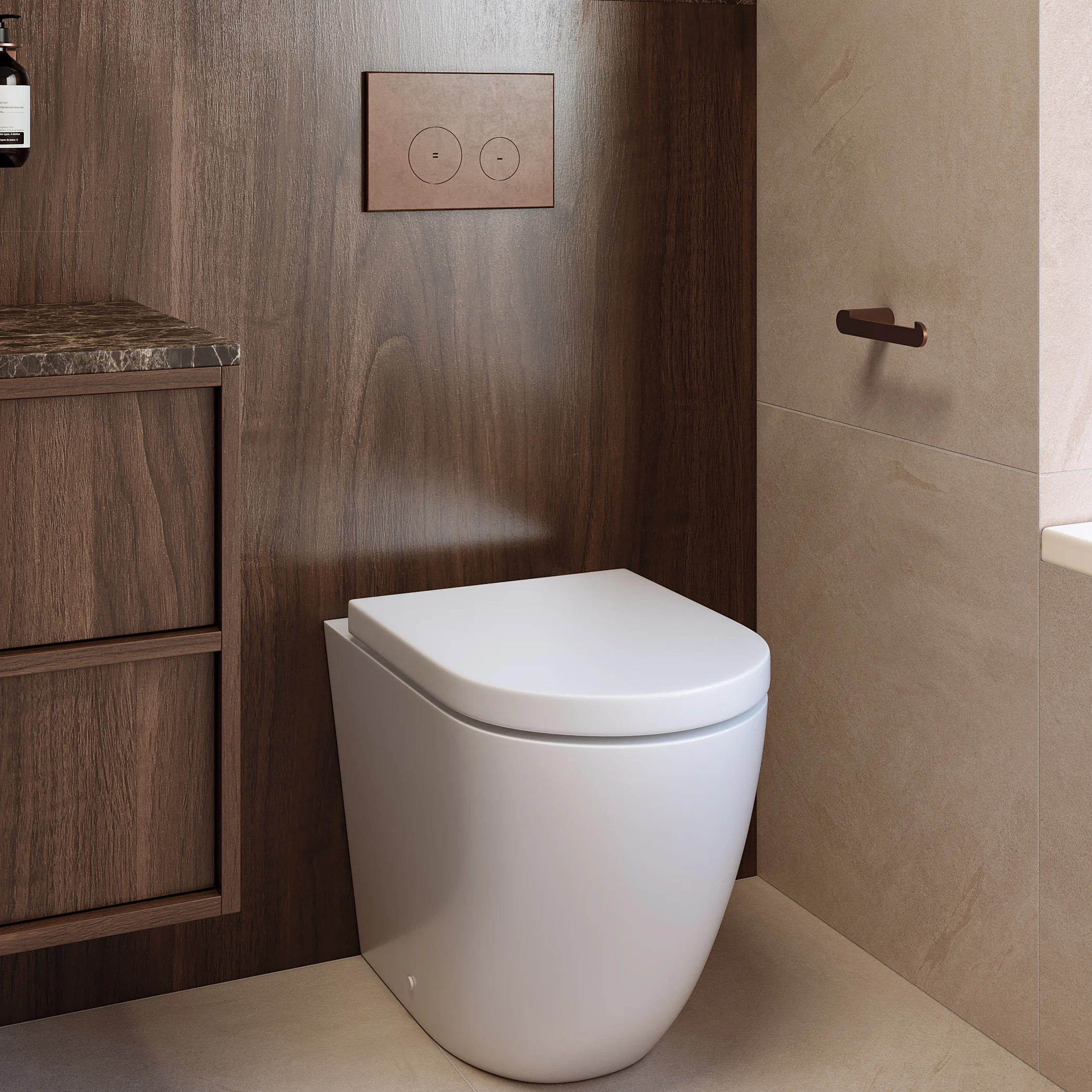 Emperador Stone View03 Toilet Bronze