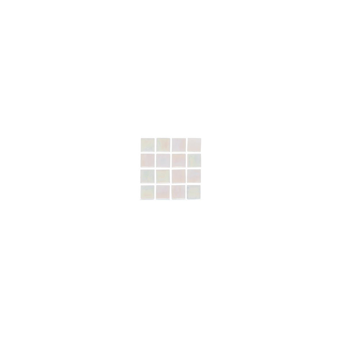 Rumoi Glass Mosaic Pool Tile - White Pearl (Sample)