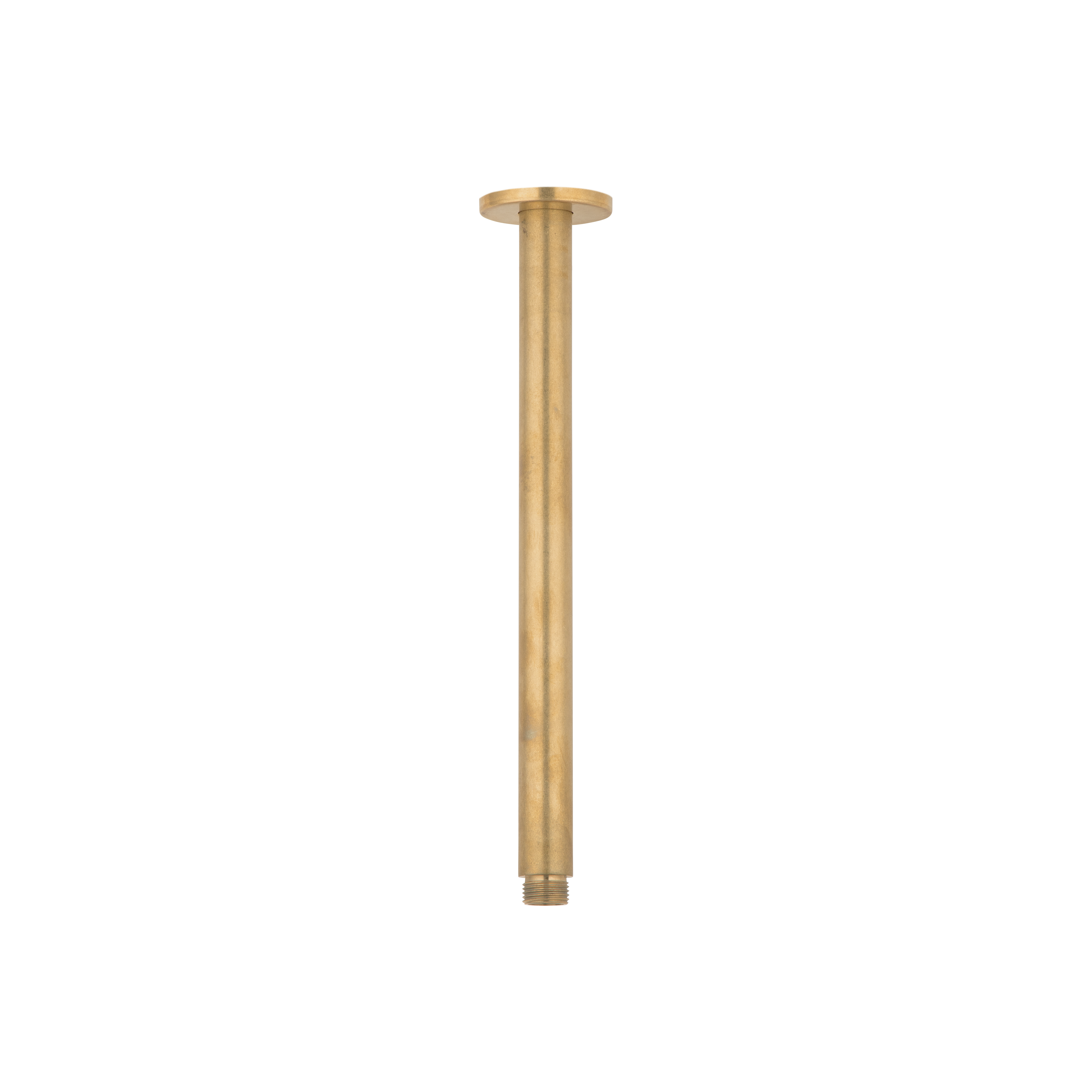 Shower Dropper Round 300mm - Tumbled Aged Brass