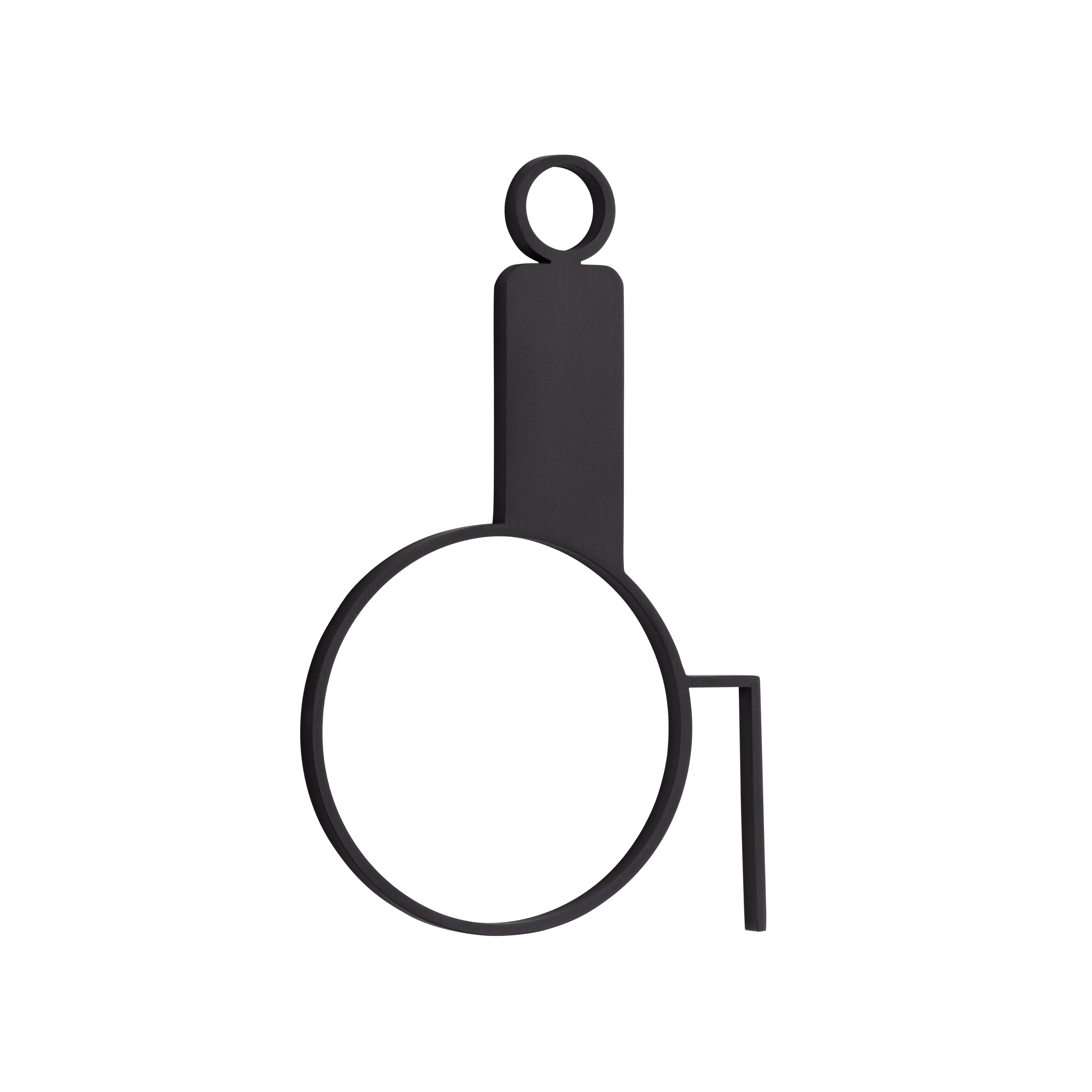 Accessible Restroom Sign - 120mm - Matte Black