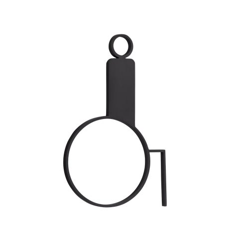 Accessible Restroom Sign - 120mm - Matte Black