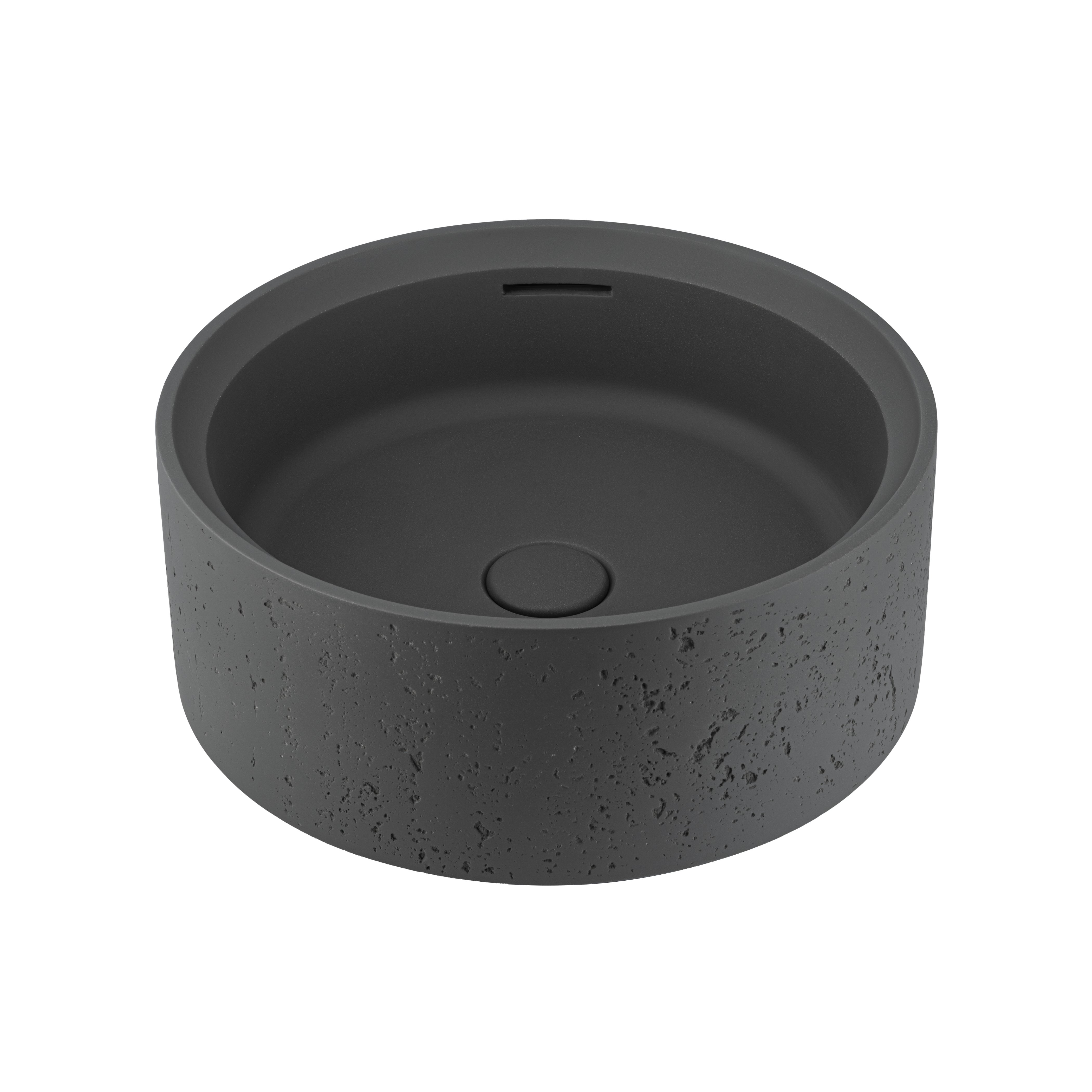 Atelis Concrete Basin - Grey (Overflow)